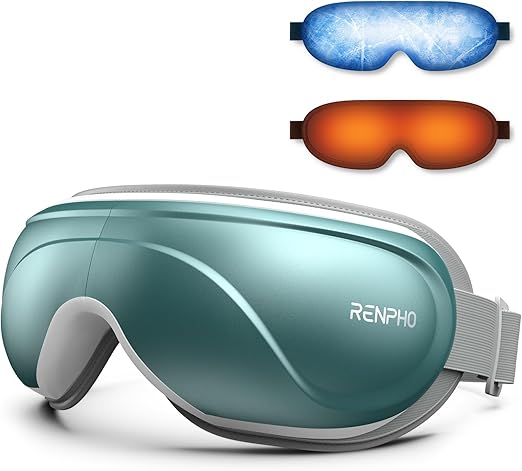 RENPHO Eye Massager with Heat and Cooling, Birthday Gifts for Mom Dad Women Men FSA HSA Eligible Eyeris 2 Heated Eye Mask for Migraines Relief, Reduce Strain Improve Sleep