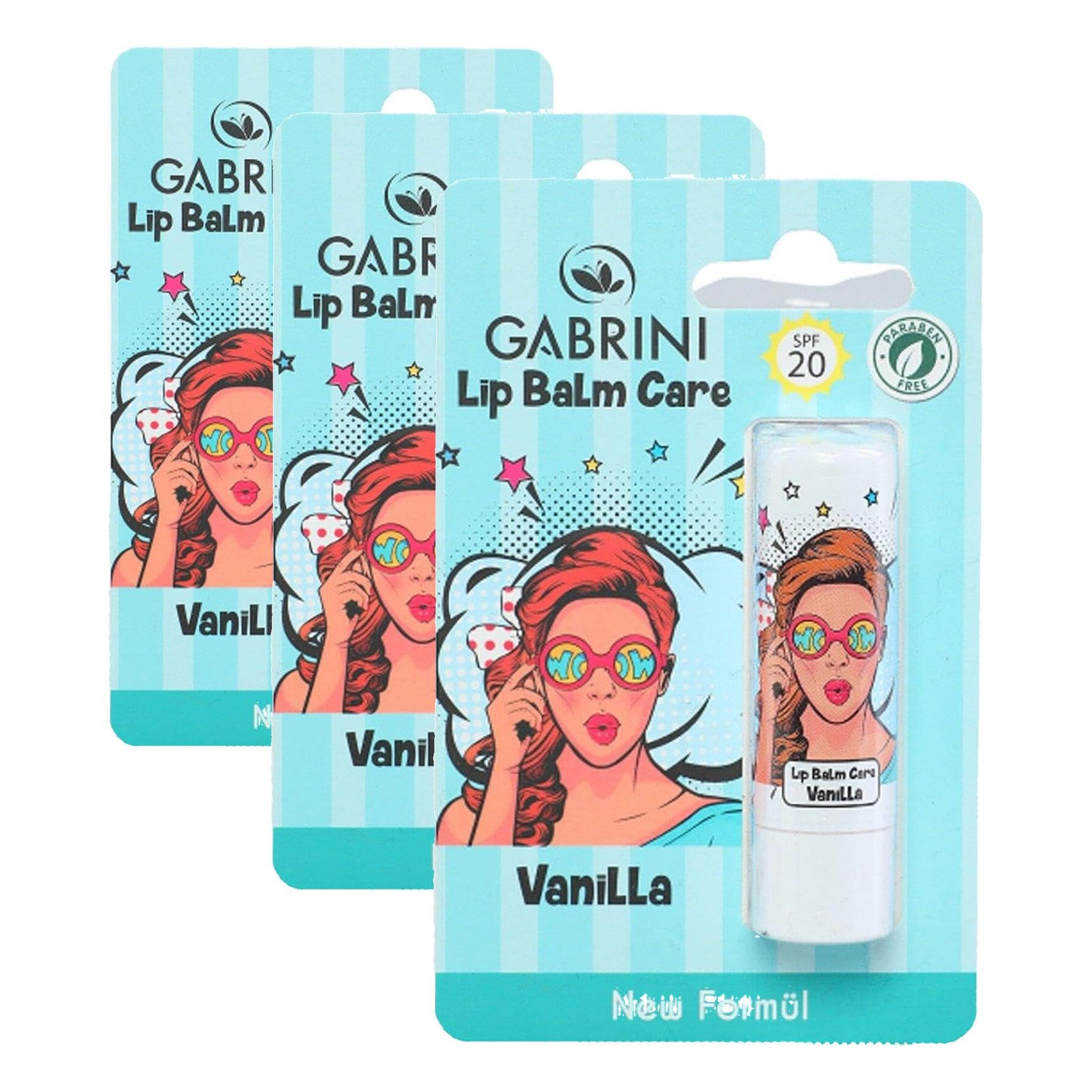 Gabrini Pop-Art Dudak Balmı Vanilya (3 paketi)