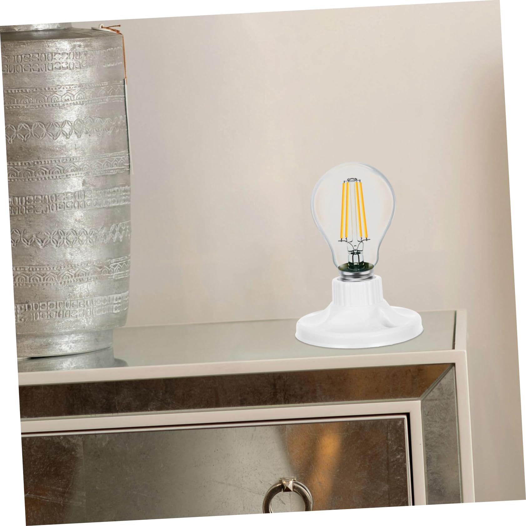 Douille de Lampe E27 à Vis, 24 Pièces, Blanc, en Pp et Cuivre-céramique, pour Luminaires Résidentiels et Décoratifs, Solide et Sûr