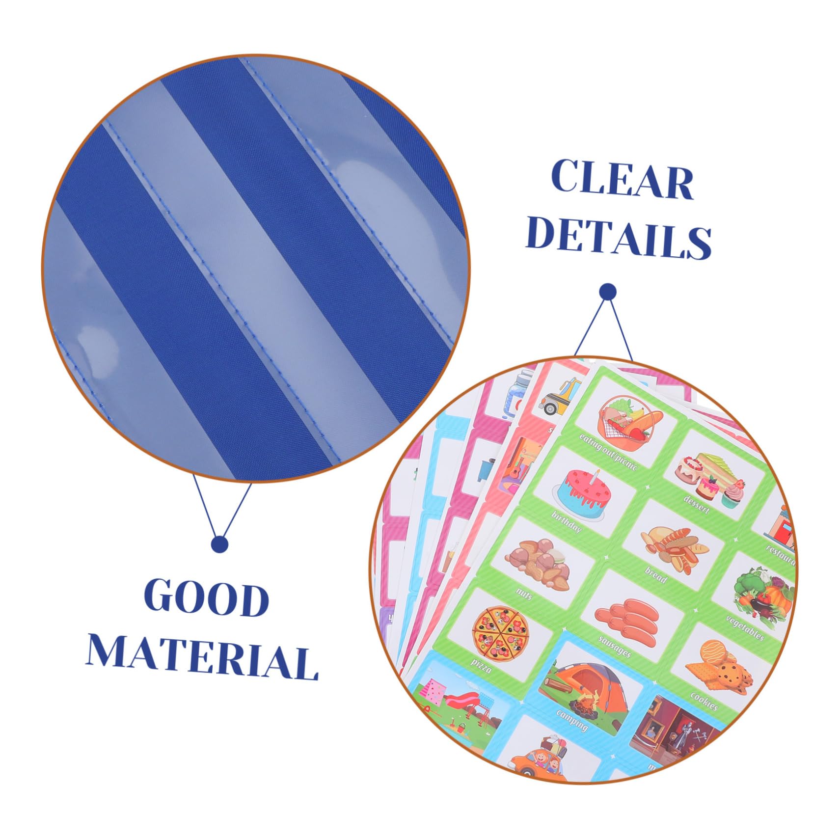 STOBOK Tabla de Rutina Visual para Niños en Casa y Escuela, Calendario Infantil Azul Material Seguro de Poliéster y Pvc para Planificación Diaria y Recompensas