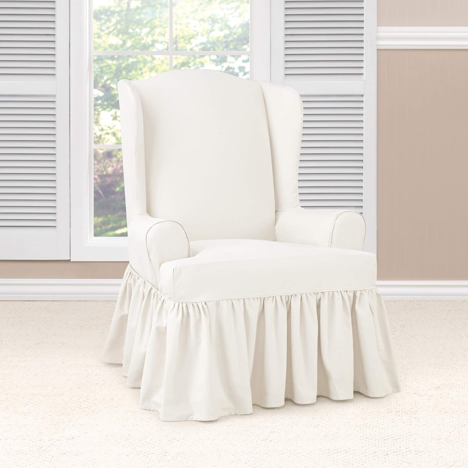 Amazoncom Surefit Home Dcor Sf46969 Essential Twill T Cushion Wingback Chair Slipcover Amazoncom Surefit Home Dcor Sf46969 Essential Twill T Cushion Wingback Chair Slipcover