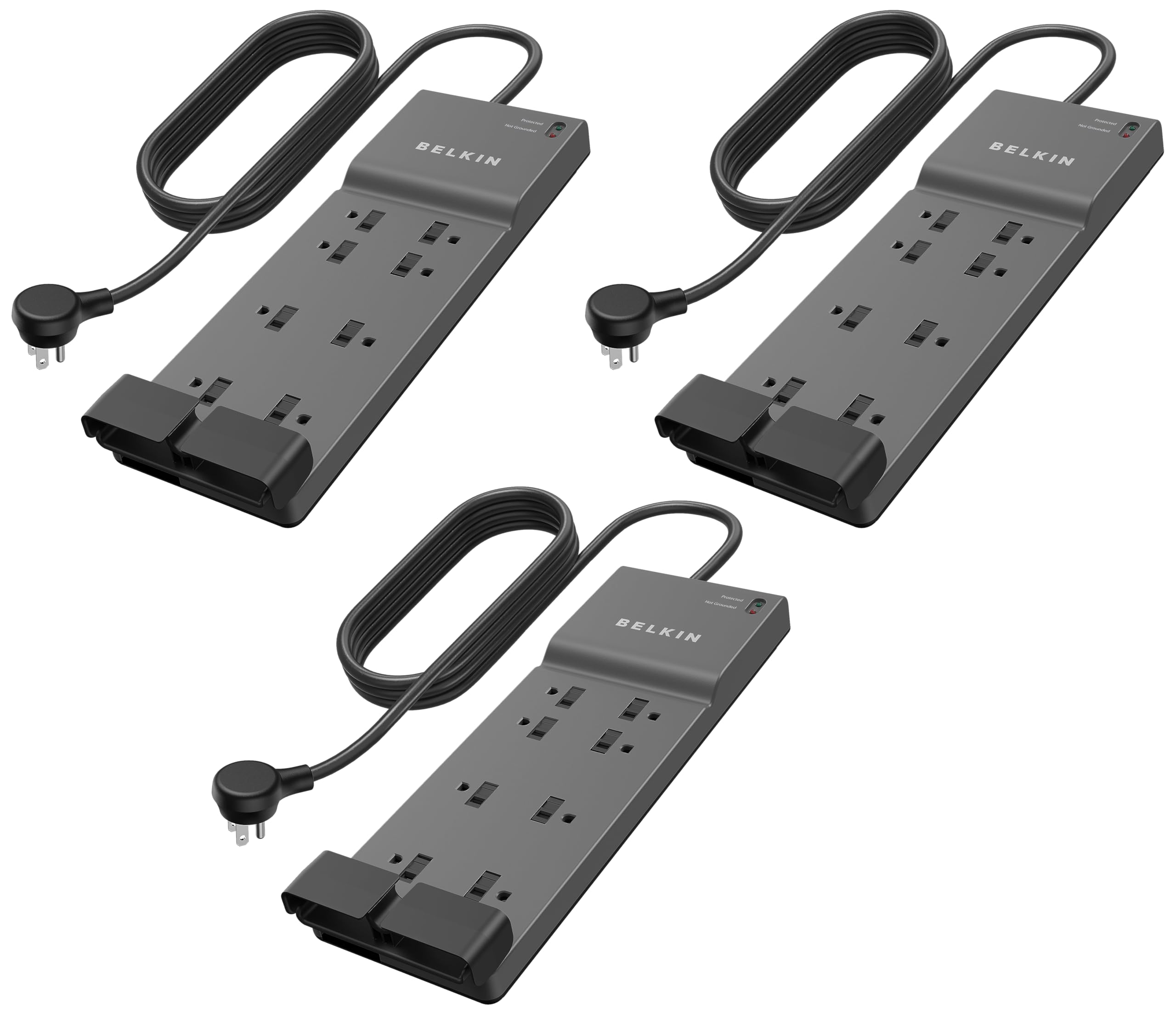 Belkin 3 Pack / 1 Pack / Gray Surge Protectors
