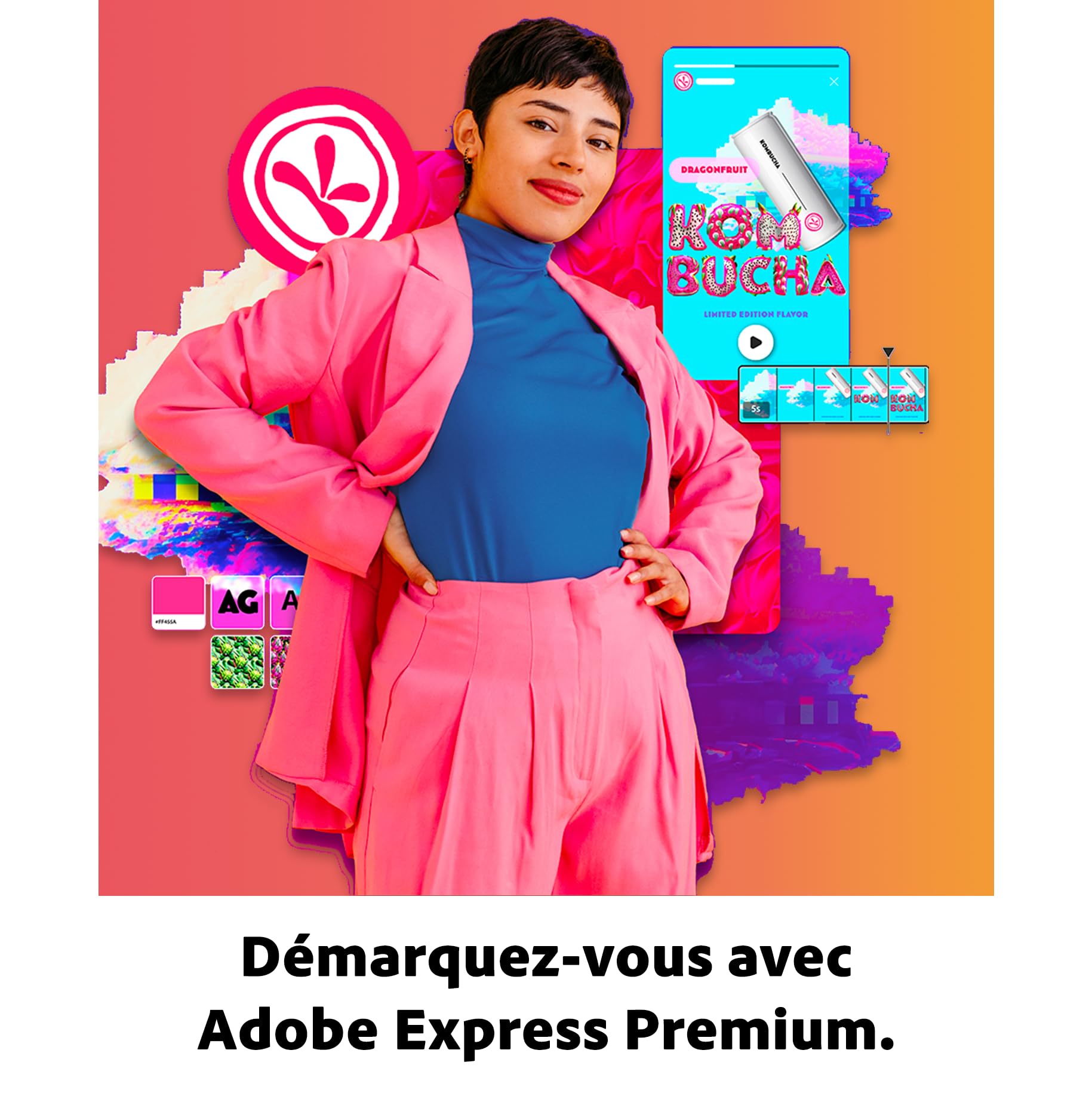Adobe Express Premium|Abonnement |Web, Android et iOS |100G|Téléchargement