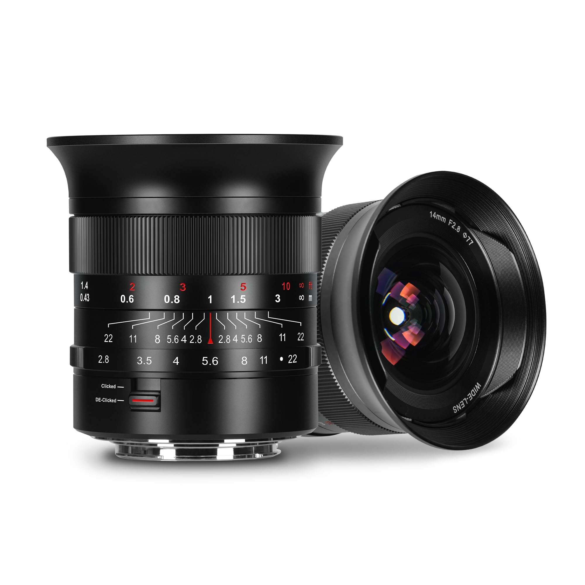 Objectif 7artisans MF14mm F2.8 Plein Format Ultra Grand Angle Grande Ouverture 114° Compatible avec Les appareils Photo Hybrides Sony à Monture E FX3, FX30, A1, A9, A7m, A7r, A7s, A7c
