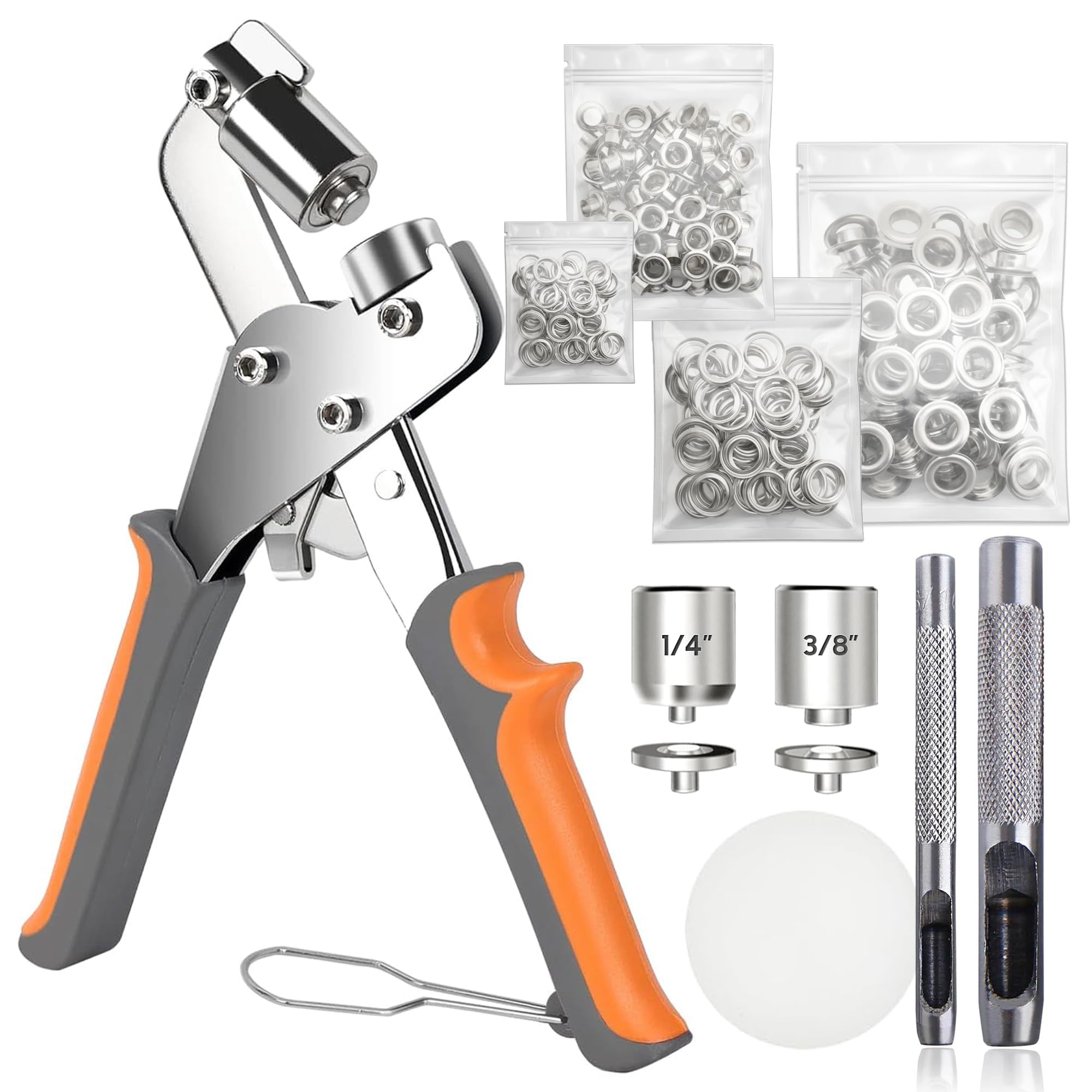 Amazon.com: CRAFTMEMORE Grommet Tool Kit with 400 Silver Grommets