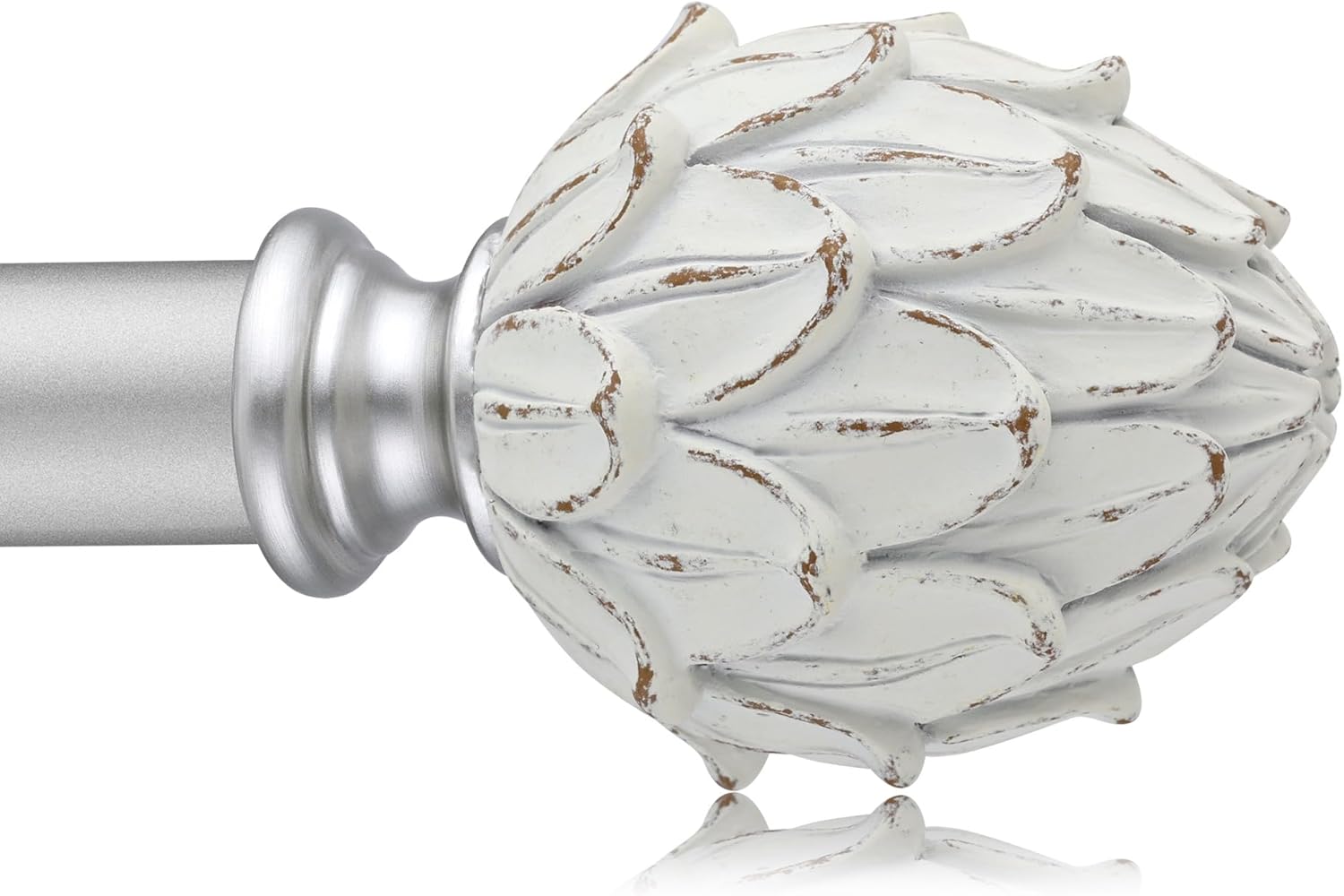 Curtain Rods for Windows 48 to 84 Inches 1 Inch Diameter Adjustable Drapery Rod Decorative Single Window Curtain Rods with Classic Finials,Gold