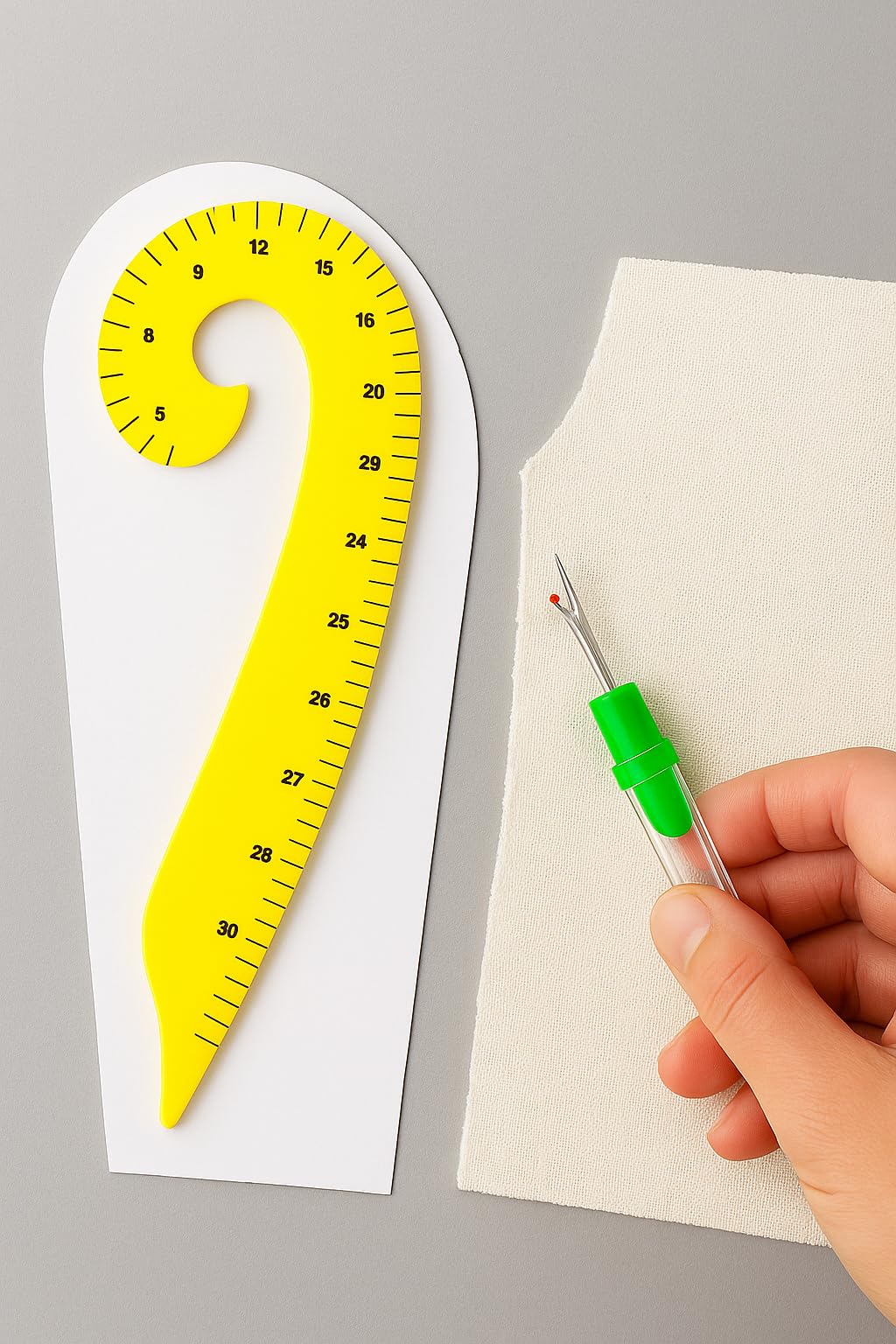 Tip n Top French Curve Scale and Sleeve Ruler with Seam Ripper Set – Tailoring Accessories and Stitching Tools Kit – Full Tailoring Scale Set for Dressmaking and Pattern Making(Set-3) 3