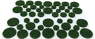 Shepherd Hardware 9423 Self-Adhesive Felt Surface Protection Pads, Assorted Sizes, 46-Count, Green