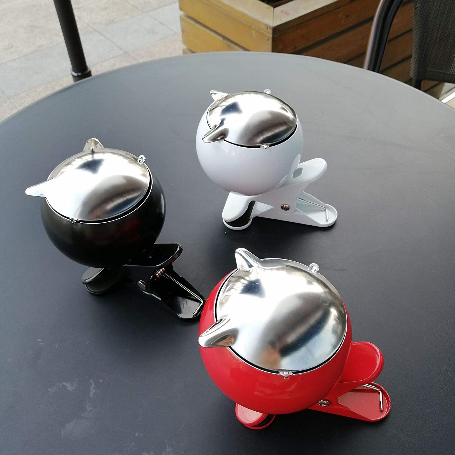 Posacenere Interessante, Tazza In Rete Antipioggia Con Clip Per Tavolo, Ringhiera Balcone