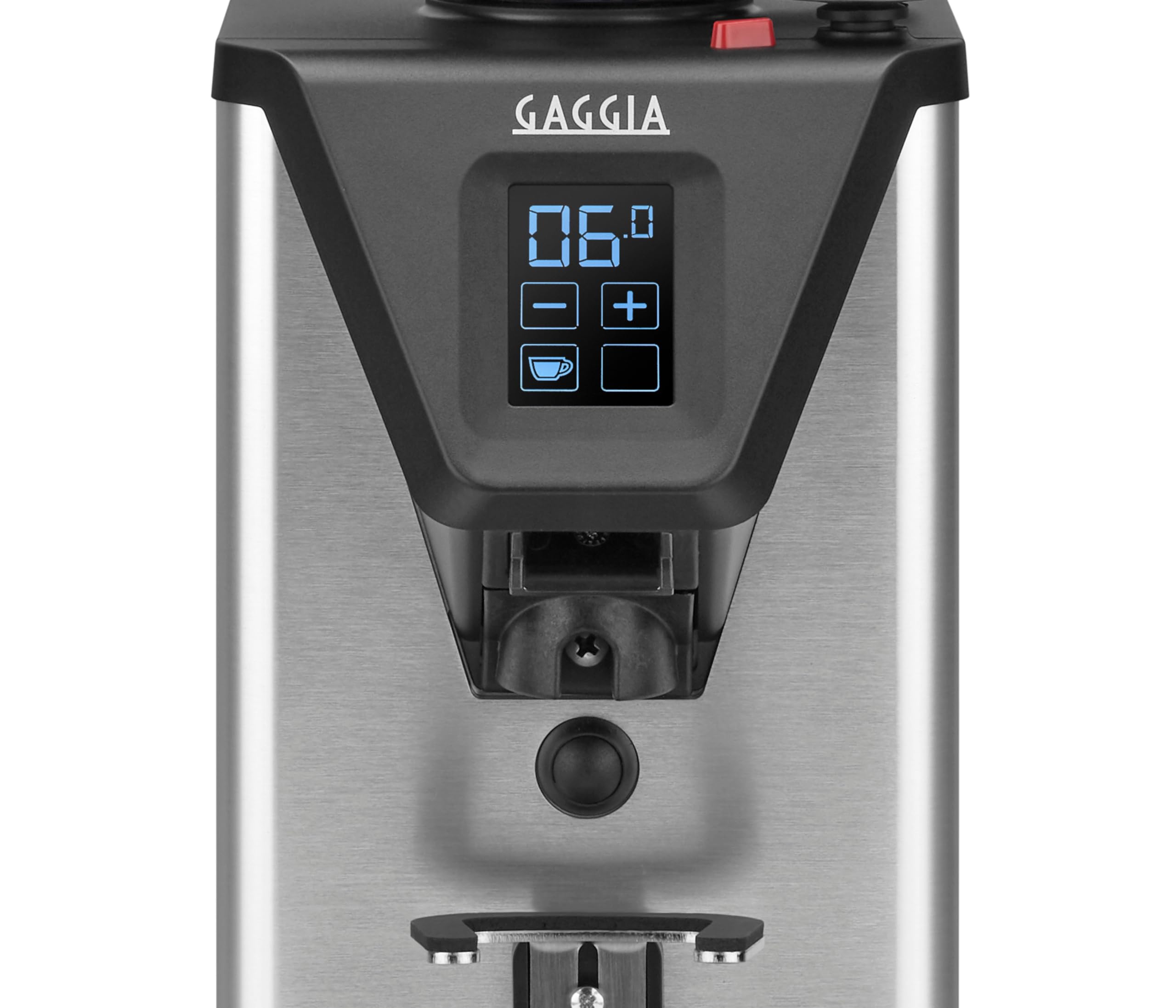 Gaggia Milano MDF55 - Molinillo de café espresso, tolva de 250 g, fabricado en Italia, controles de pantalla táctil y perilla giratoria, ajuste micrométrico continuo, rebaba plana, motor de 310 W