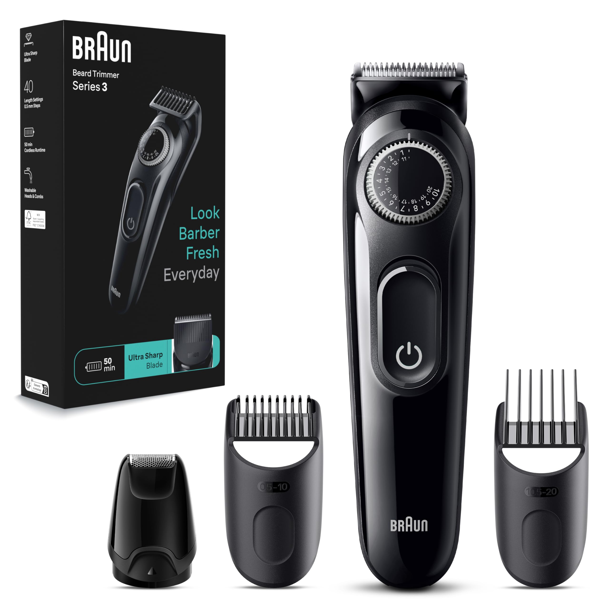 Braun Series 3 Beard Trimmer - Dark Grey