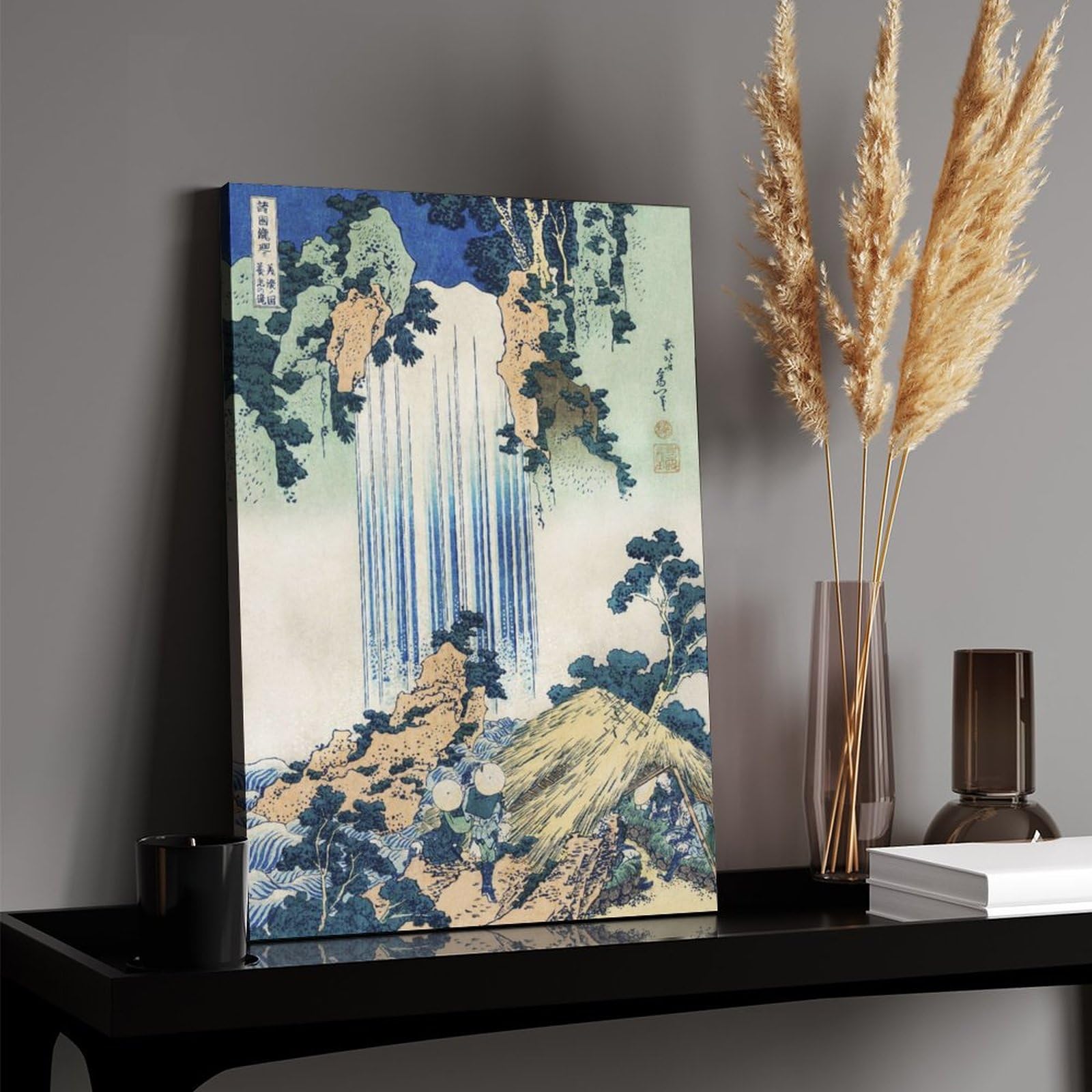 Amazon.co.jp: 絵画 滝の絵インテリア 絵画 日本画のスタイルアート 