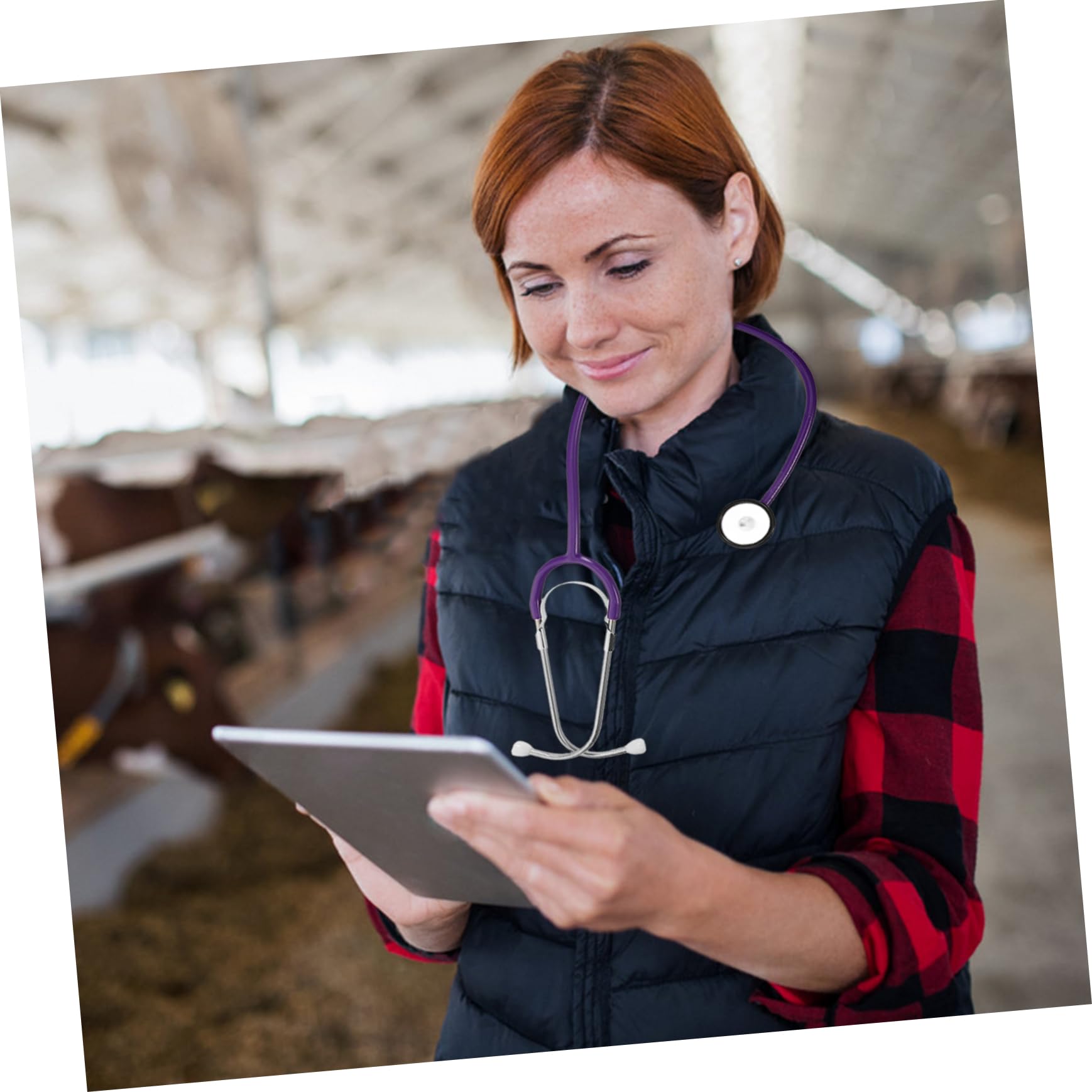 Holibanna Lightweight Vet Non-Medical Non-Medical Non-Medical Stethoscope Outdoor Livestock Non-Medical Non-Medical Non-Medical Stethoscope for Sheep Cows Accurate Diagnostics