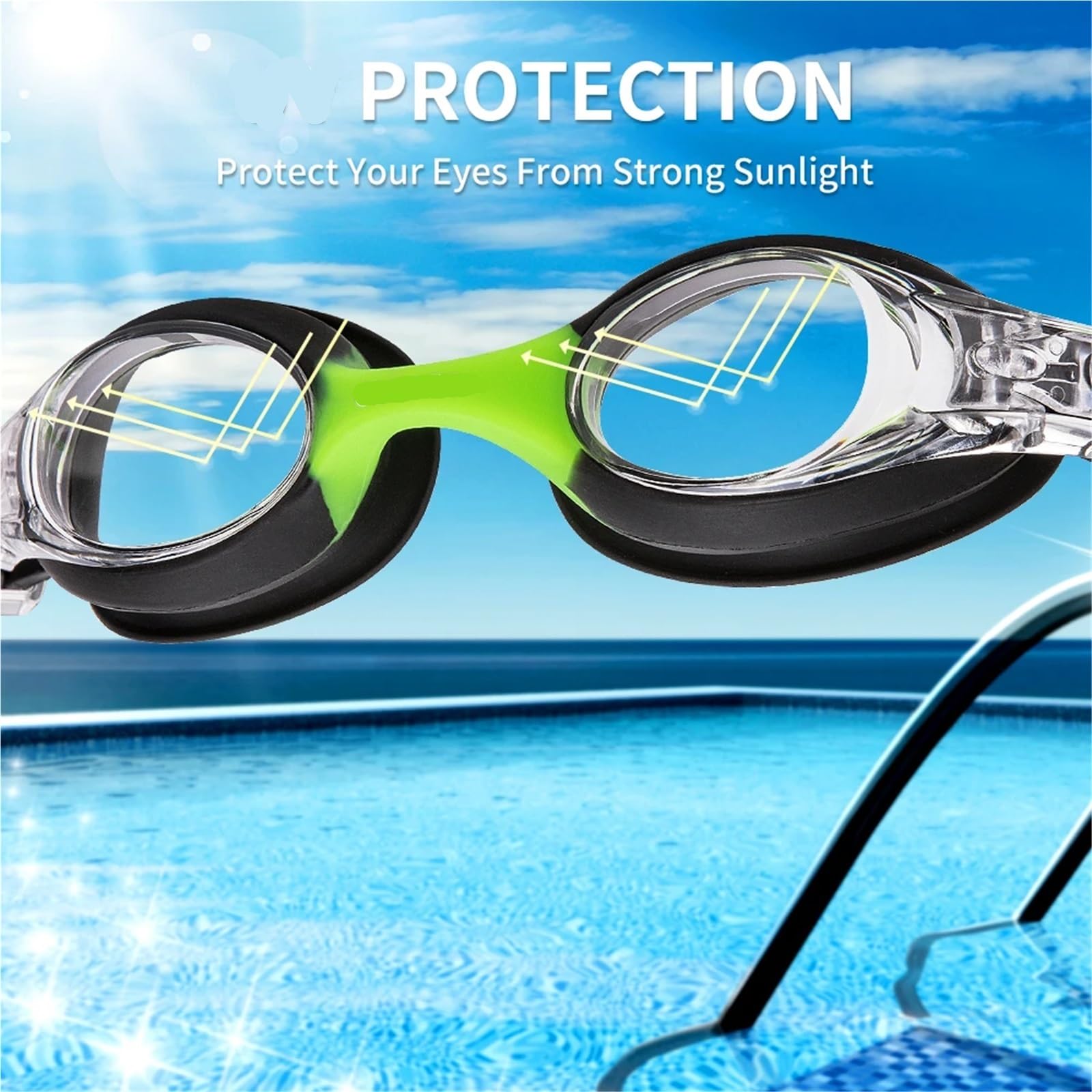 Occhialini da Nuoto Occhiali da Nuoto antiappannamento Impermeabili da 2 Pezzi for Bambini Lenti Colorate Professionali Occhiali da Nuoto for Bambini per Adulti Adolescenti