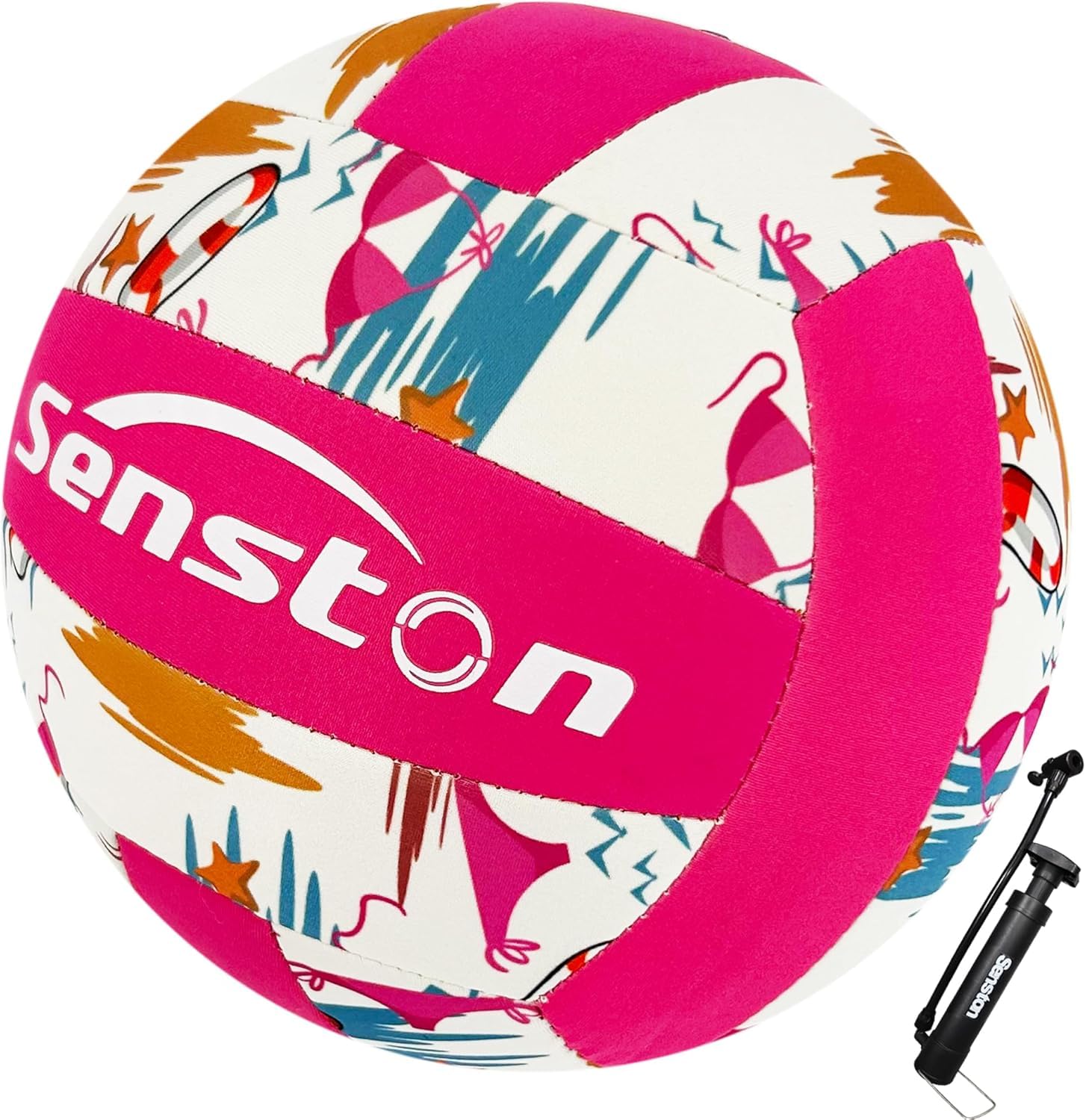 Senston Palla da Pallavolo con Pompa, Pallone Pallavolo Indoor Esterni con Tocco Morbido