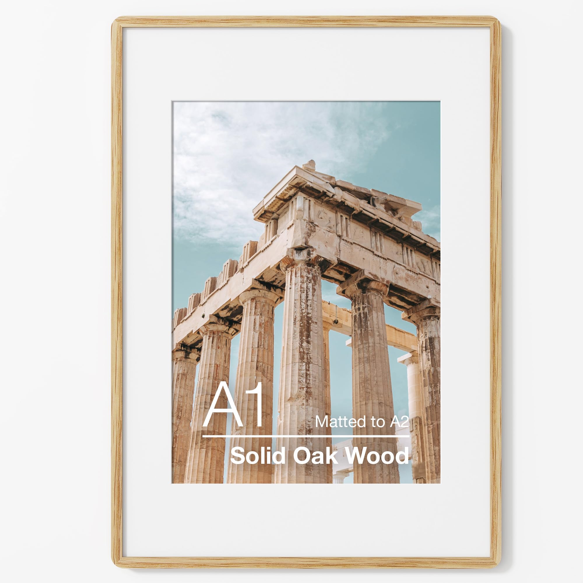 Amazon.com - FLYJOE A1 Poster Frame | Solid Oak Wood Poster Frame