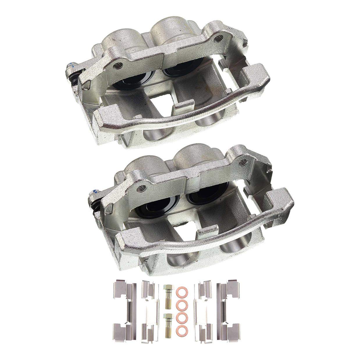 A-Premium Disc Brake Caliper Assembly with Bracket Replacement for Jeep Commander XK Grand Cherokee WK 2005-2010 Front Left and Right 2-PC