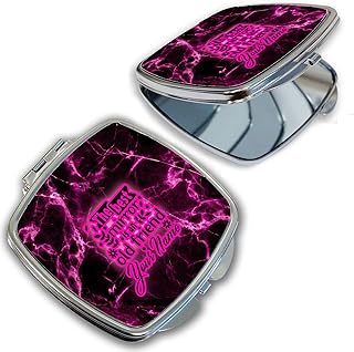 Bleu Reign Compact Personalized Pocket Mirror Custom Name Purple Tie Dye The Best Mirror is an Old Friend