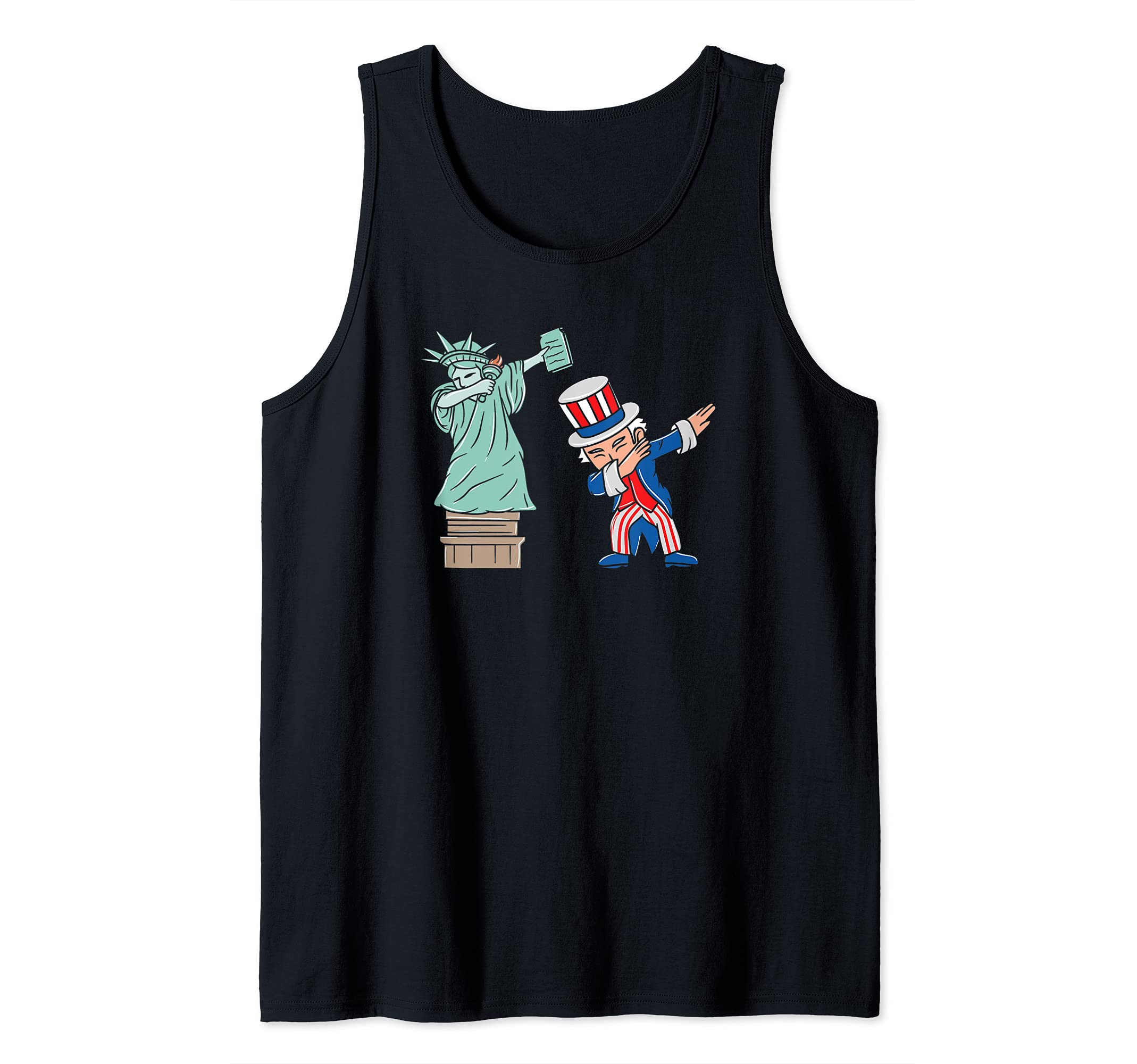 US Merica Dabbing Statue Of Liberty 4th of July Tank Top