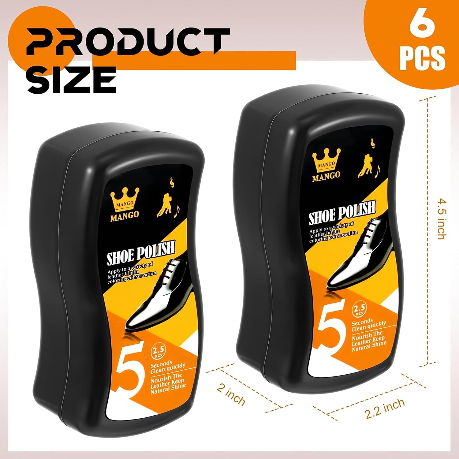 Loopeer 6 Pcs Shoe Shine Sponge