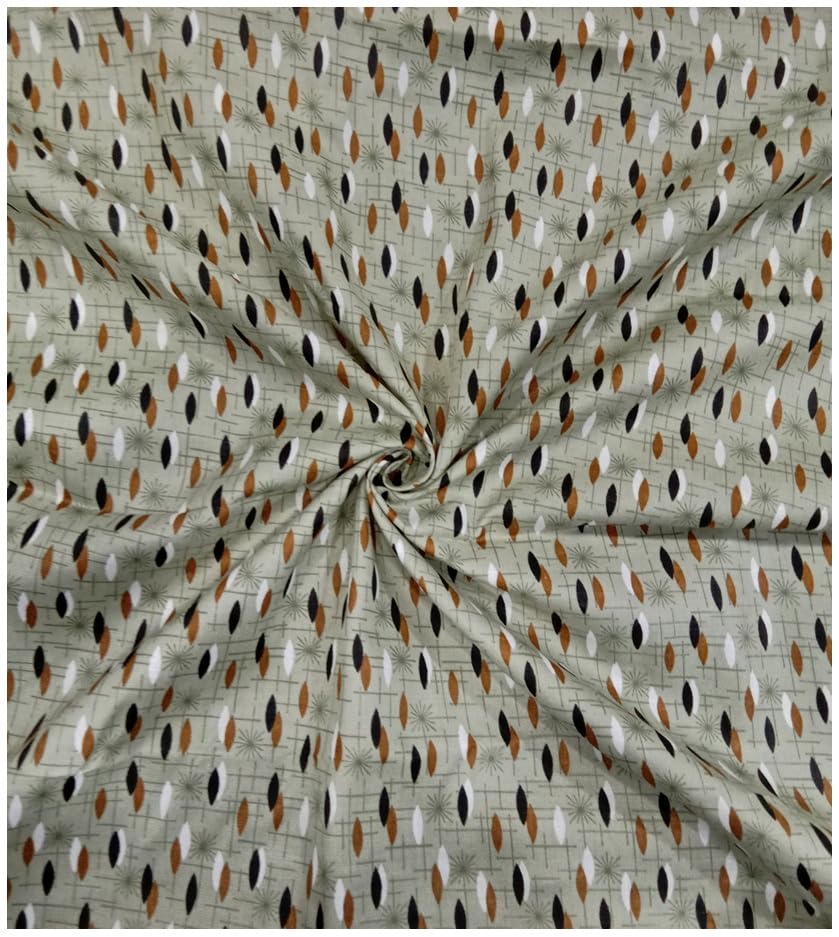 fetiya Premium Melange Printed Cotton Shirt Fabric with Geometric Design – Soft, Breathable & Comfortable – 1.60 Meter Length for Men’s Casual & Smart Wear (Multicolor)-picture-22