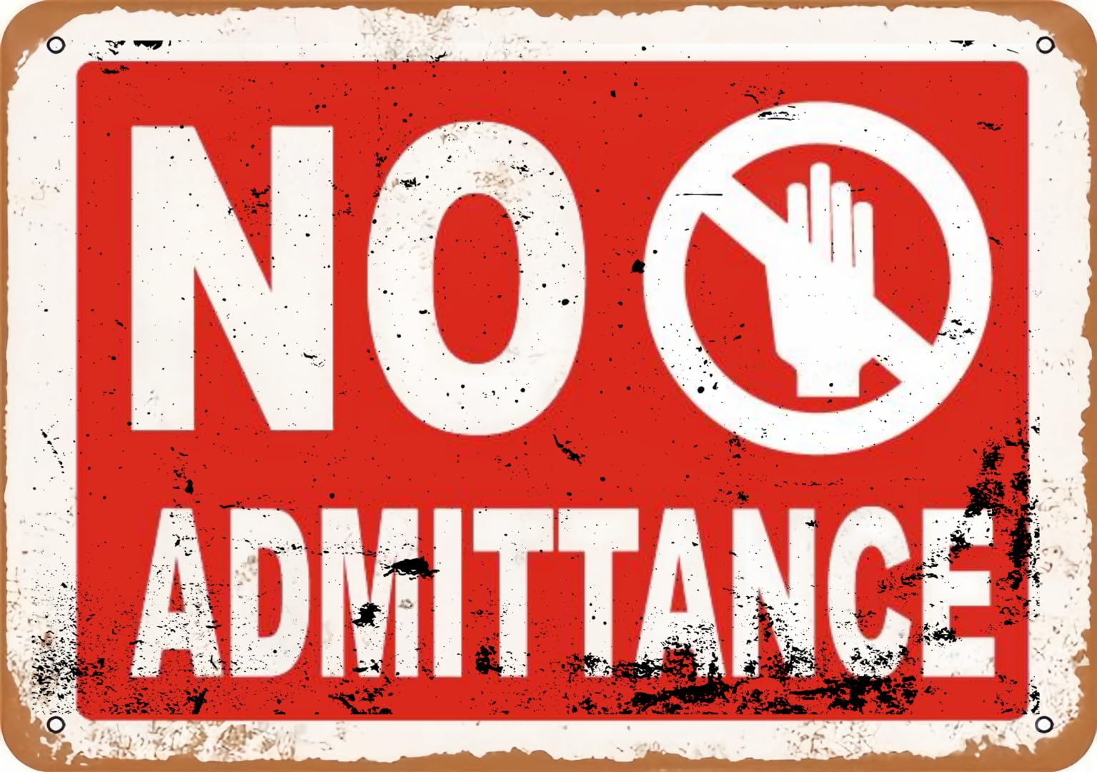 No Admittance Tin Signs Christmas Retro Wall Decor For Home Coffee Bar Funny Aluminum Sign 8x12 Inch