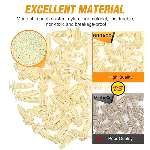 Miniatura 4 de GOOACC 20 clips de retención de línea de combustible de 516 pulgadas y 38 pulgadas. Se adapta a Ford 7L3Z-9S317-A 7L3Z-9S317-B nailon rosa