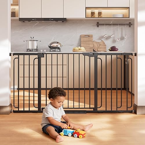 Miniatura 19 de Cumbor Puerta para bebés de 29.7 a 48 pulgadas para escaleras, Ganadora del Premio Mom's Choice Awards - Puertas para perros para entradas, puerta
