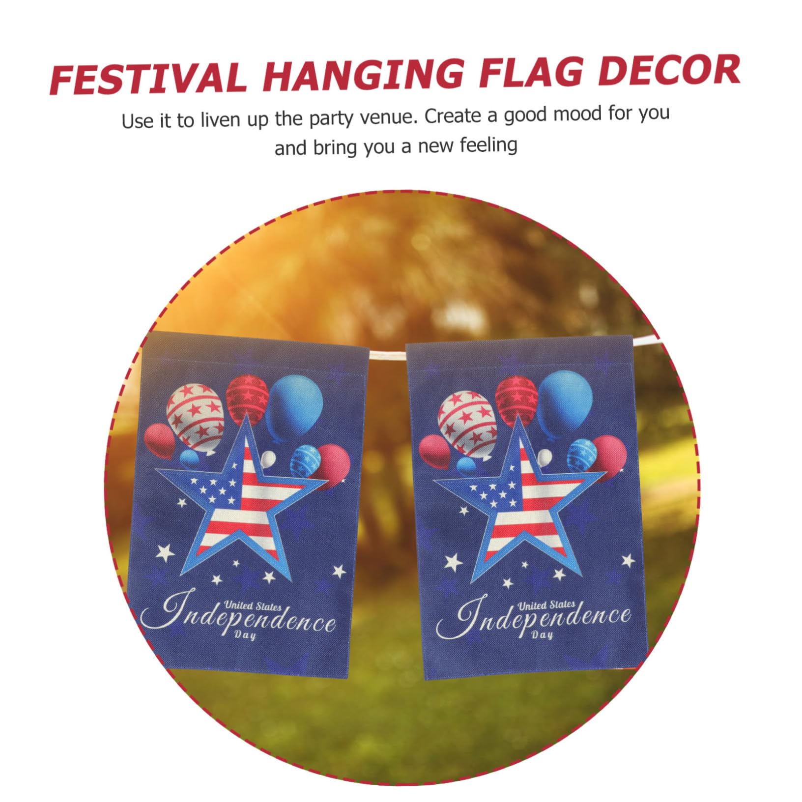 VICASKY 8 Teiliges Gartenflaggen aus Strapazierfähigem Doppelseitiges Amerikanisches Patriotic Sign Banner für und Terrasse Wetterfest und Saisonal Geeignet