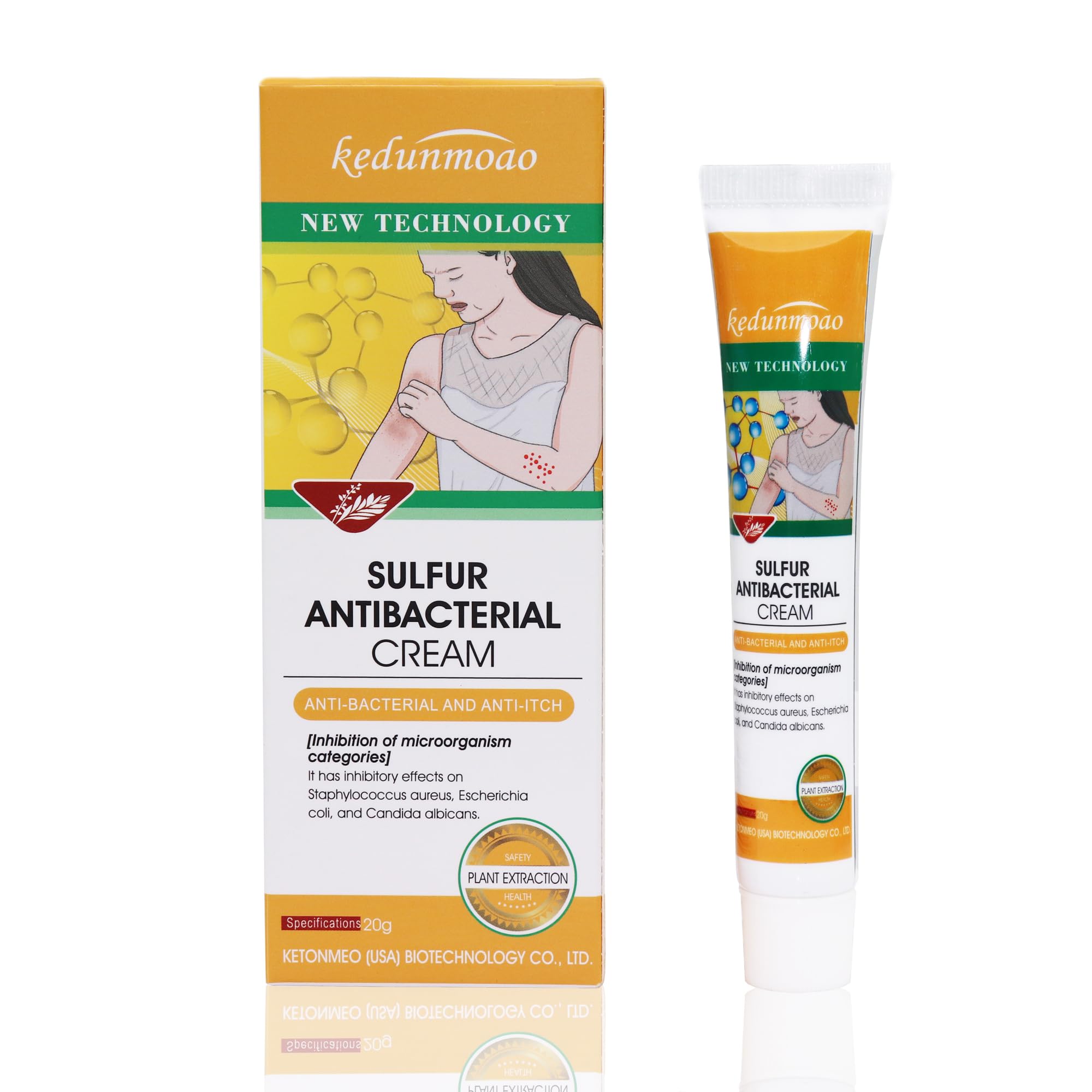 Sulphur Ointment 20g, Antibacterial and Bacteriostatic Ointment, Antifungal Cream, Suitable for Mites Insect Bites, Inflammatory Skin Irritations, Itching