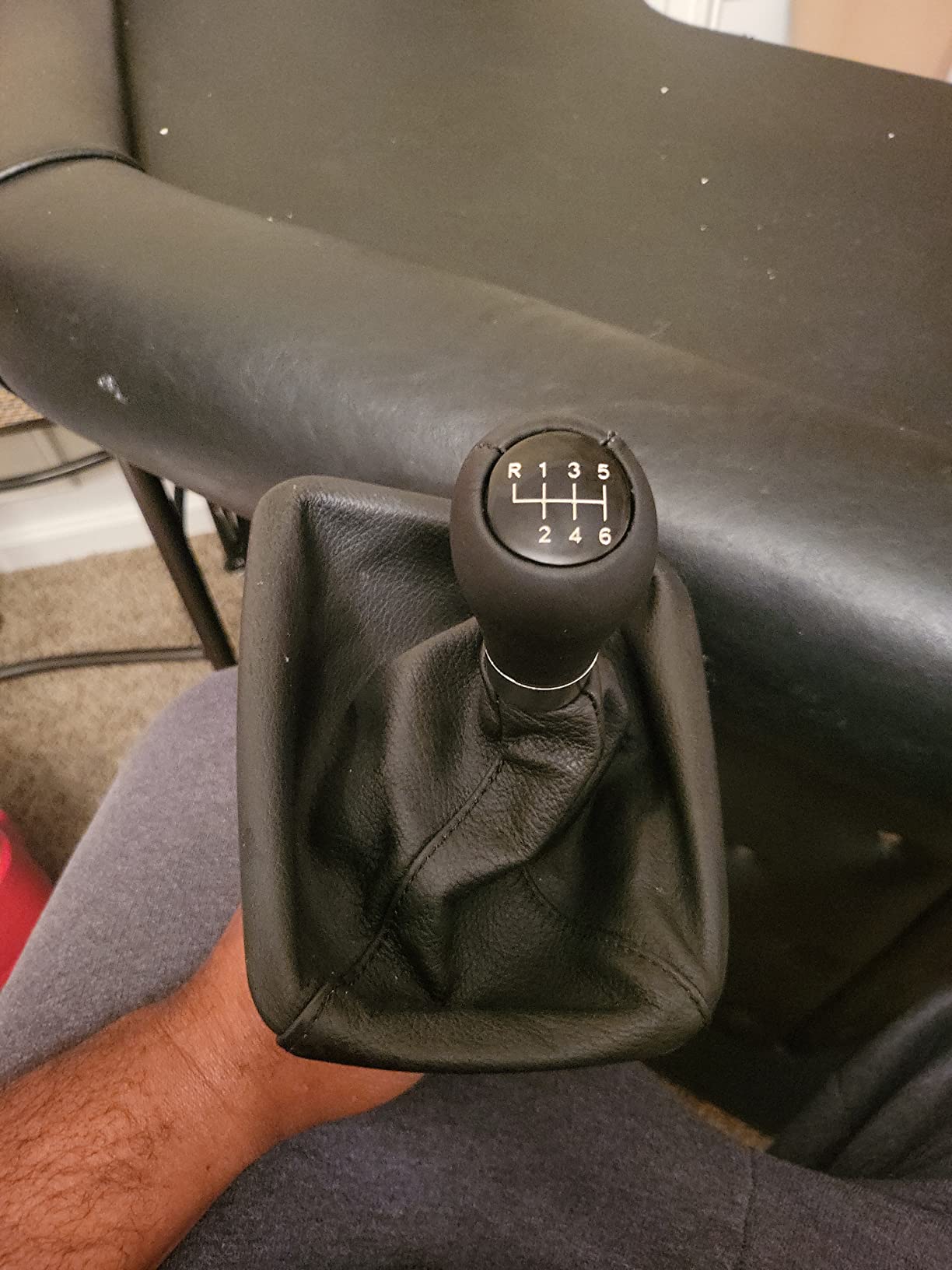 Pursuestar Leather 6-Speed Shift Knob for BMW E30 E36 E46 E60 8
