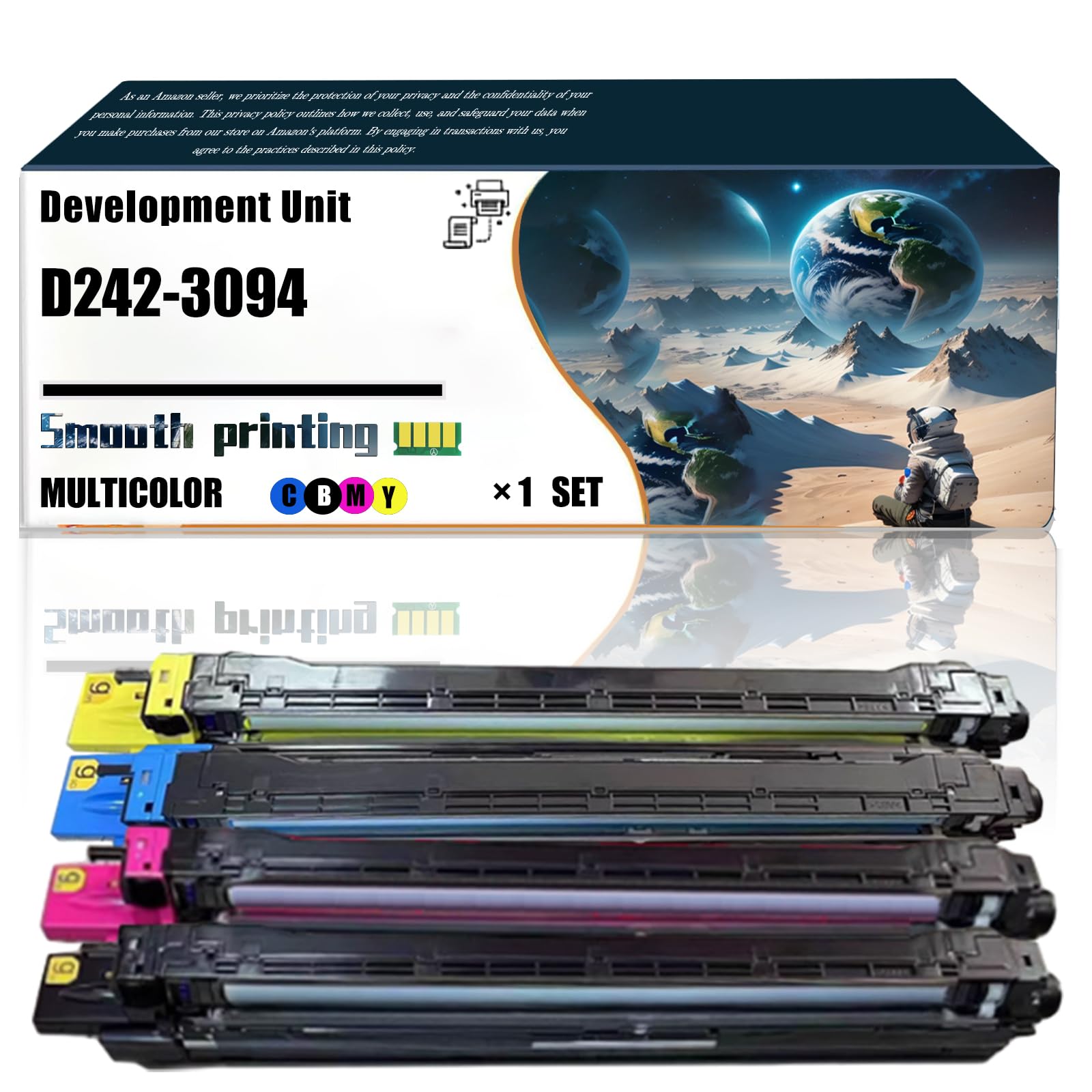 LSSF Replacement Parts Development Unit D242-3094 Compatible with Ricoh MP C4504 MP C4504ex MP C501SP MP C6004 MP C6004ex Printers, Contains Chip and Clear Printing (4-Pack BK/C/M/Y)