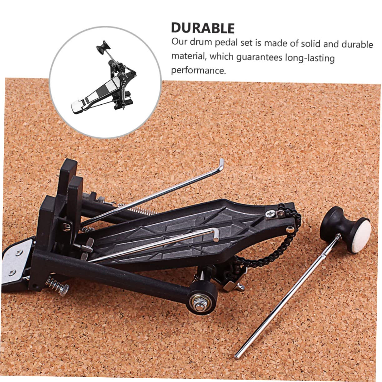 Levemolo Professional Drummer Tool Kit Bass Drum Mallet Kick Drum Beater Enhancer