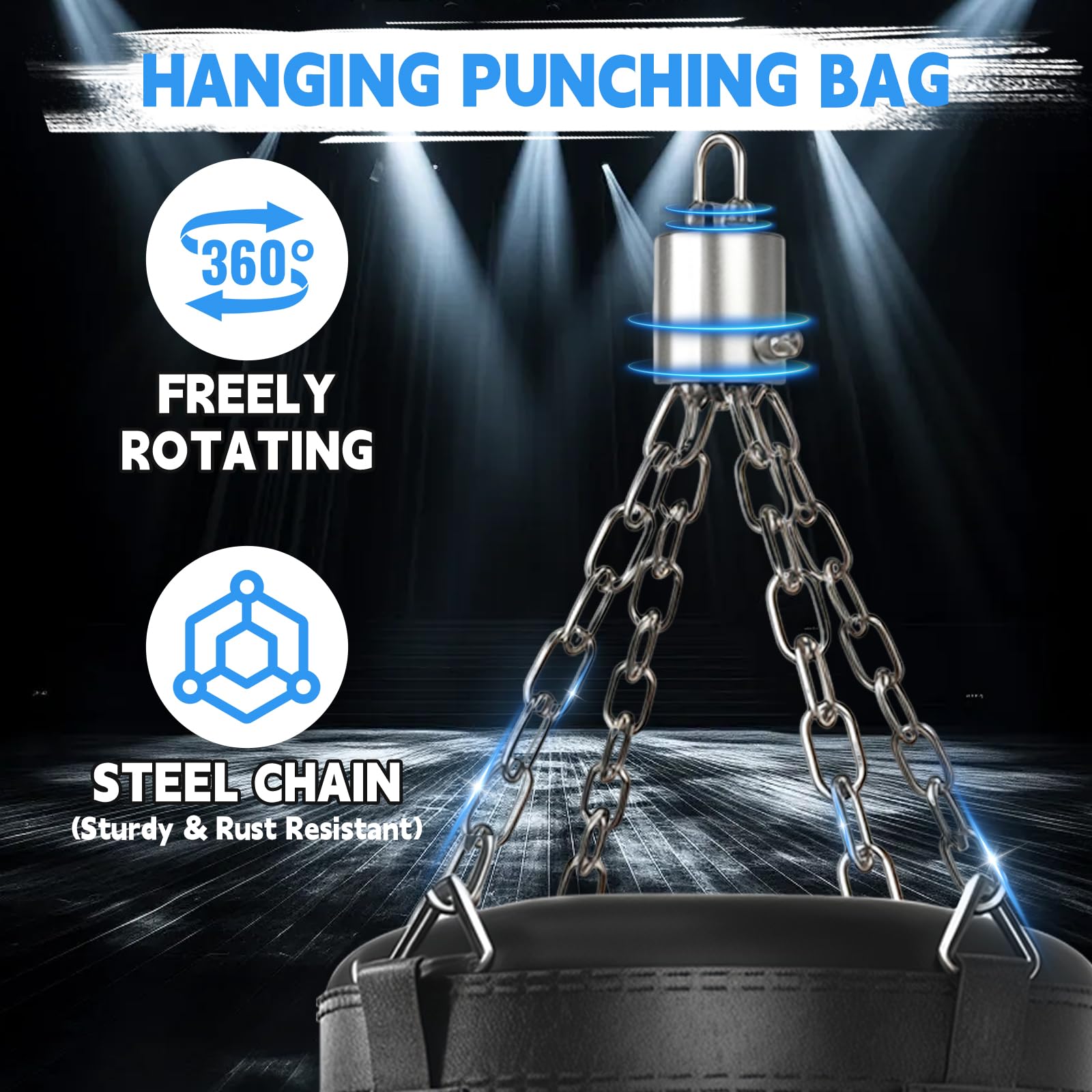 Boxsack Set Erwachsene Ninonly 120CM Schwere Boxsack mit Ungefüllt Boxsack Hängend,Reaktionsball,Boxbandagen für MMA Karate Kickboxing Boxen Home Gym Training (Ungefüllt)