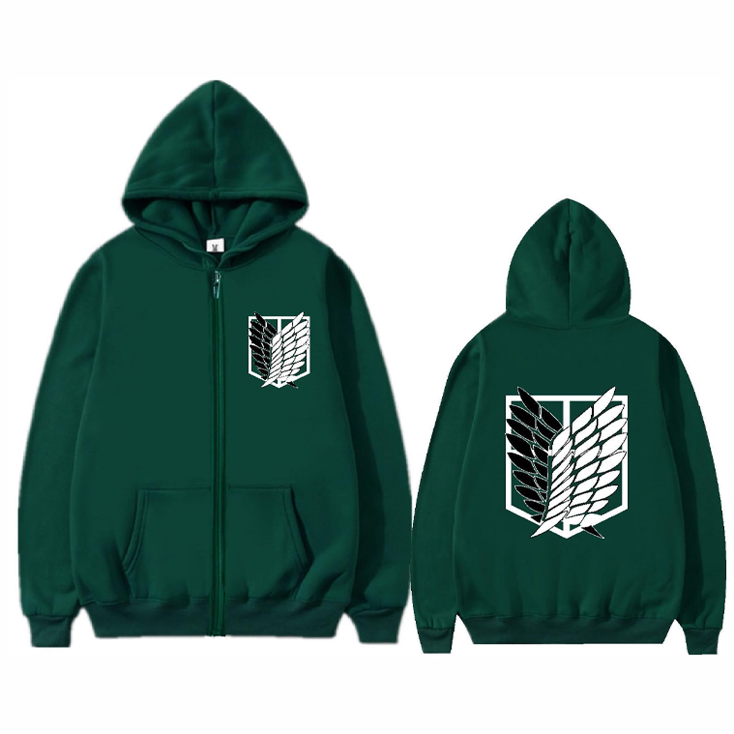 AOT Anime extérieur décontracté Sweat à Capuche zippé Mode Veste Unisexe à Manches Longues Harajuku Streetwear Y2k