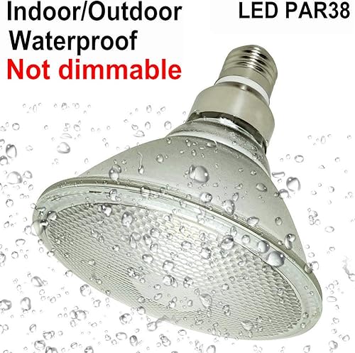 Miniatura 5 de PAR38 Bombilla LED de inundación, vidrio clásico, luz blanca brillante, 18 W (equivalente a halógeno de 70 W-150 W PAR38) Luz diurna LED 5000 K,