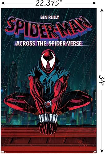 Miniatura 10 de Trends International Marvel Spider-Man Across The Spider-Verse - Póster de pared de una hoja de Ben Reilly, 22.37 x 34.00 pulgadas, versión premium