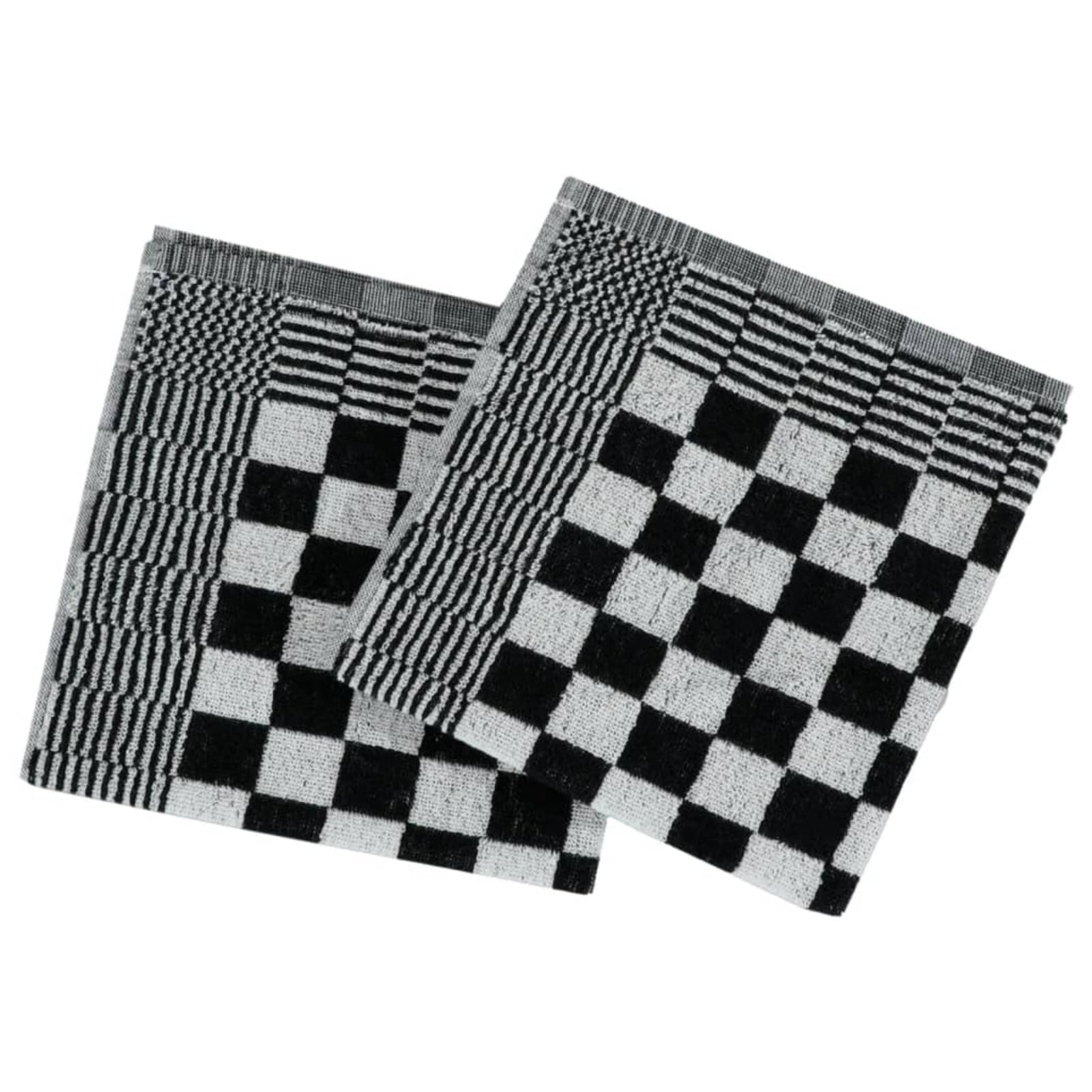 Homgoday Set Strofinacci 20 pz in Cotone Nero e Bianco, Decor da Mobili da Interni per Soggiorno Ufficio Camera da Letto