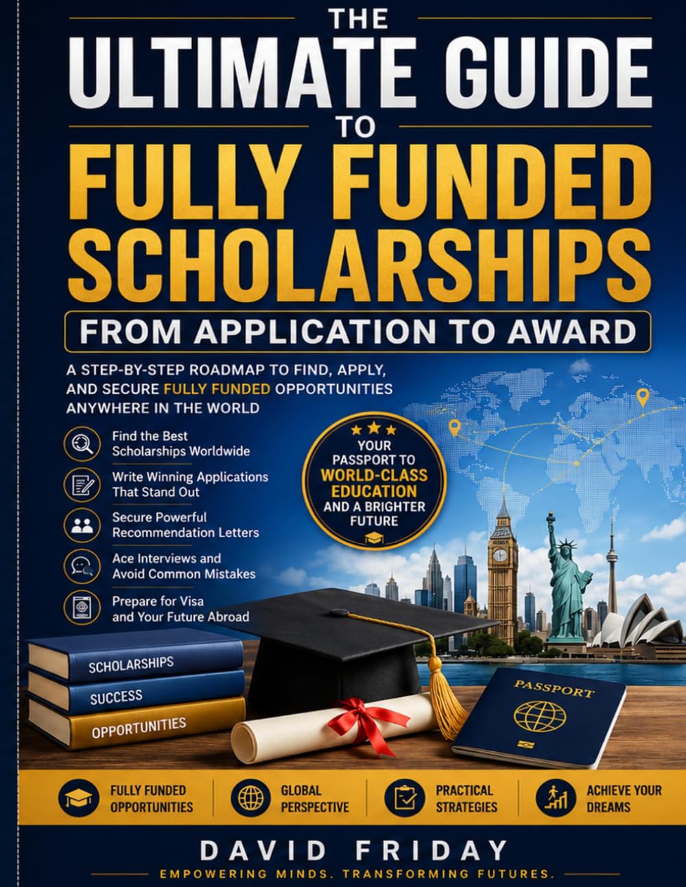 THE ULTIMATE GUIDE TO FULLY FUNDED SCHOLARSHIPS: How to Study Abroad Without Paying Tuition: A Complete Step-by-Step Guide to Finding, Applying and Securing Fully Funded Scholarships Worldwide