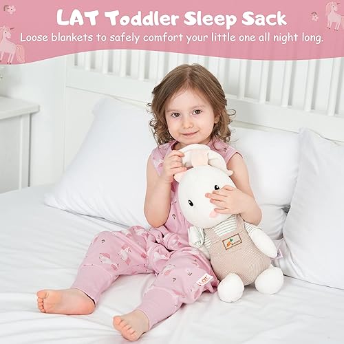 Miniatura 8 de LAT - Saco de dormir para bebé, saco de dormir de algodón sin mangas para niños pequeños con piernas, manta con cremallera 6M-4T