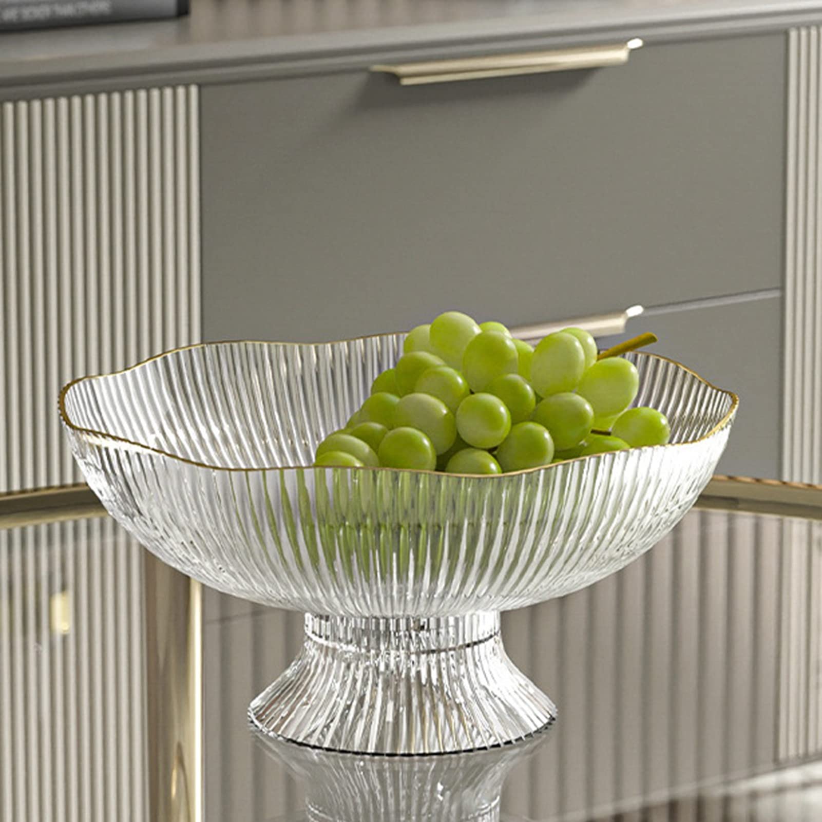 Bol à Fruits Sur Pied - Plastique - Plateau Avec Trous D'égouttage - Base Amovible - Dimensions 25x12x13 Cm - Pour Table, Pique-nique - 13