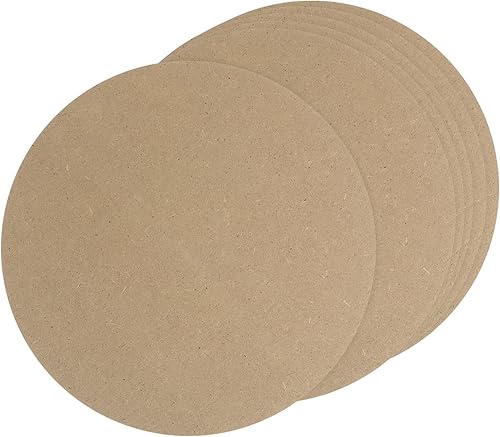 Miniatura 1 de HARFINGTON 6 círculos de madera de 6 pulgadas para manualidades, 0.12 pulgadas de grosor, sin terminar, recortes de madera para colgar en la pared,