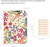 Vista 62 de Ospelelf Mini 3 Ring Binder, 2 Inch, Cute Pink Marble Binder for 5.5" x 8.5" with 5 Tab Dividers, File Folder Labels and Low Profile Clipboards