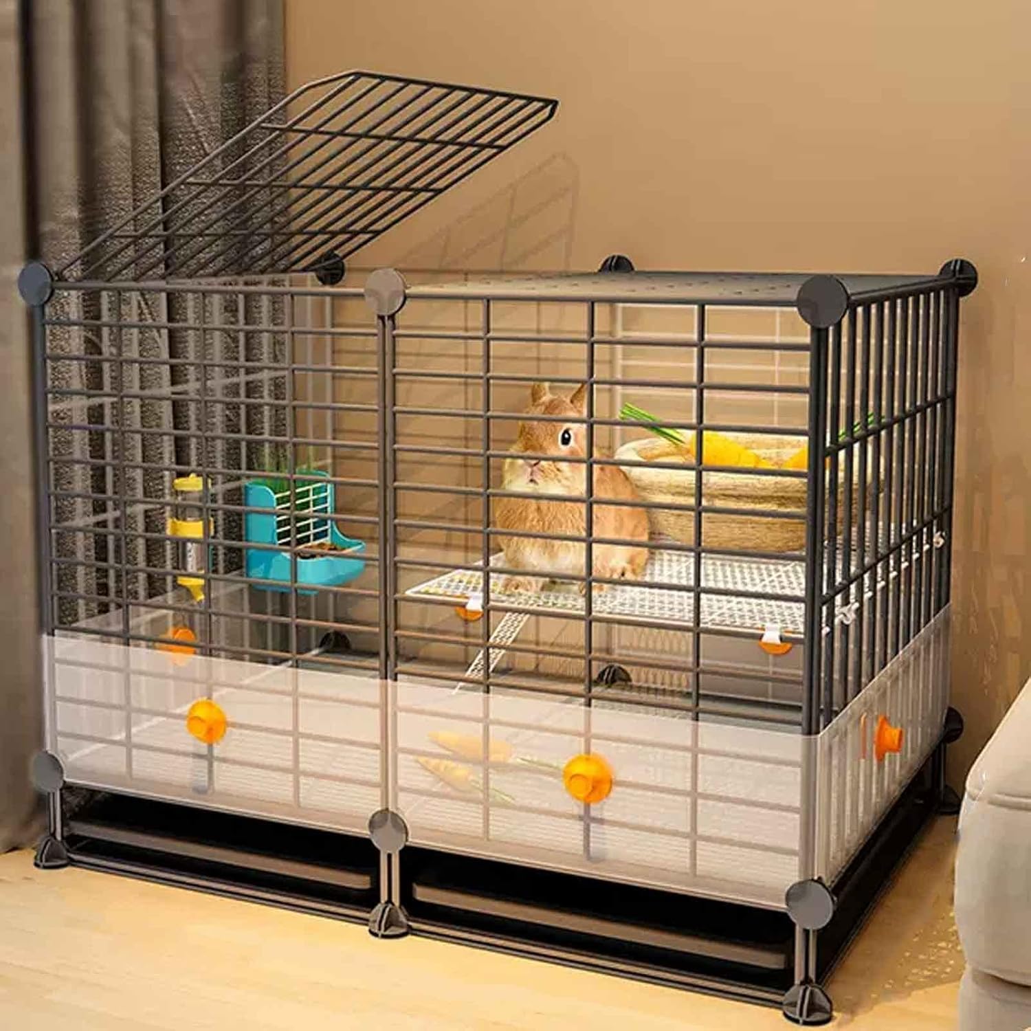 LBSI Large Two Tier Indoor Rabbit Cage, with Legs and