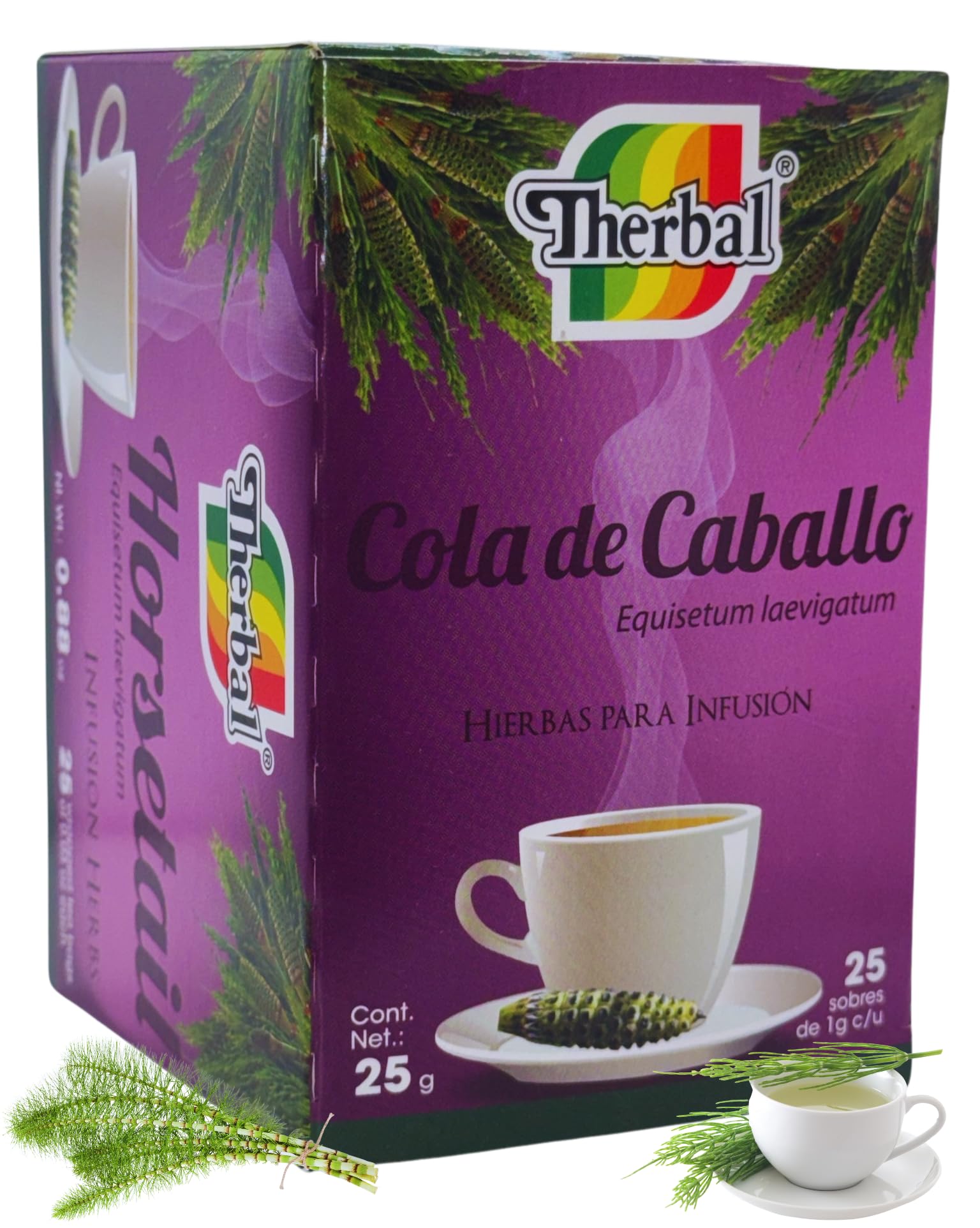Cola de Caballo Té (Horsetail Tea) - 25 Tea Bags - Vegan, 100% Natural - Premium Therbal Brand