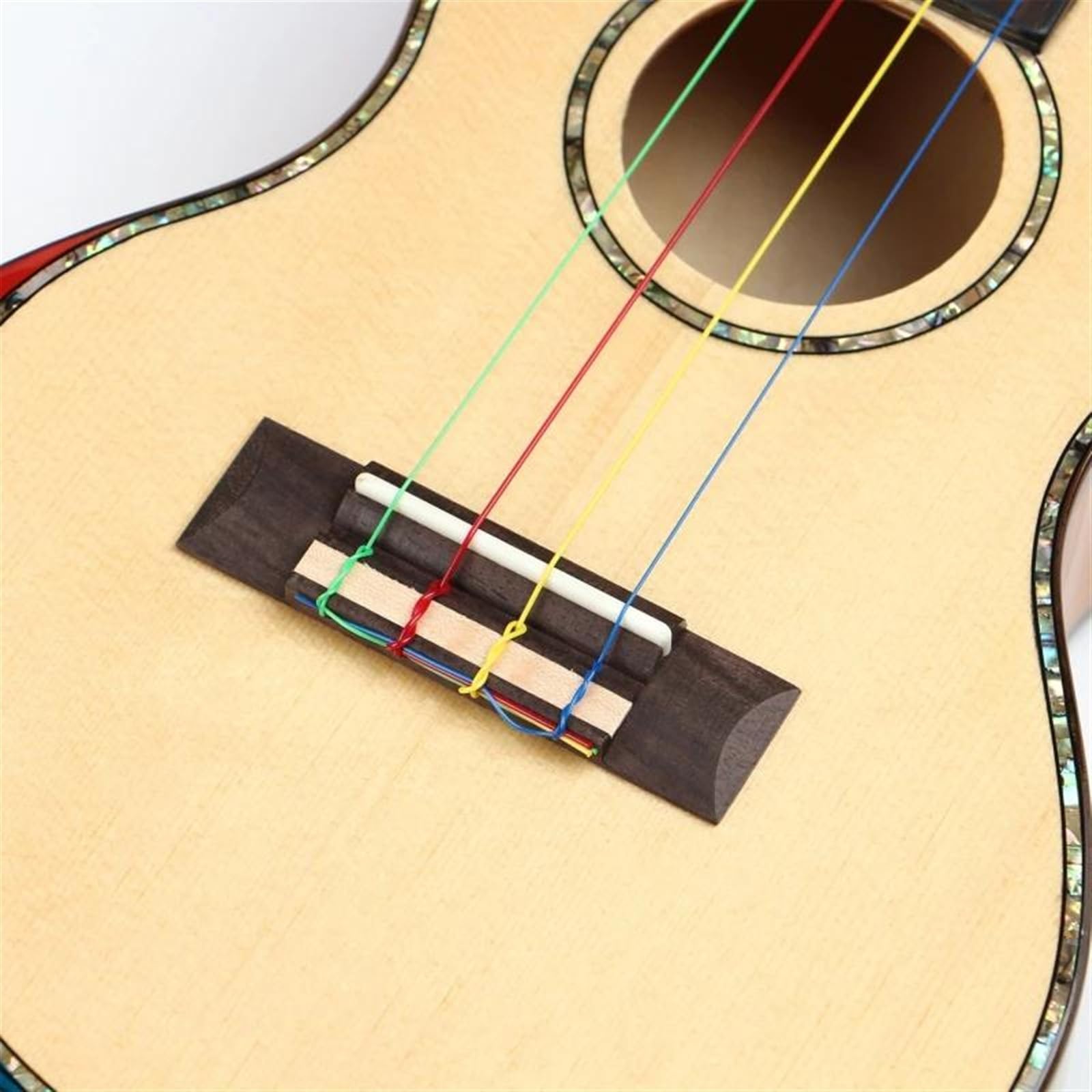 24-Zoll-Akustik-Konzert-Ukulele Mit Massiver Flame-Ahorn-Decke, Flame-Ahorn-Korpus Ukulele für Anfänger (Color : A)