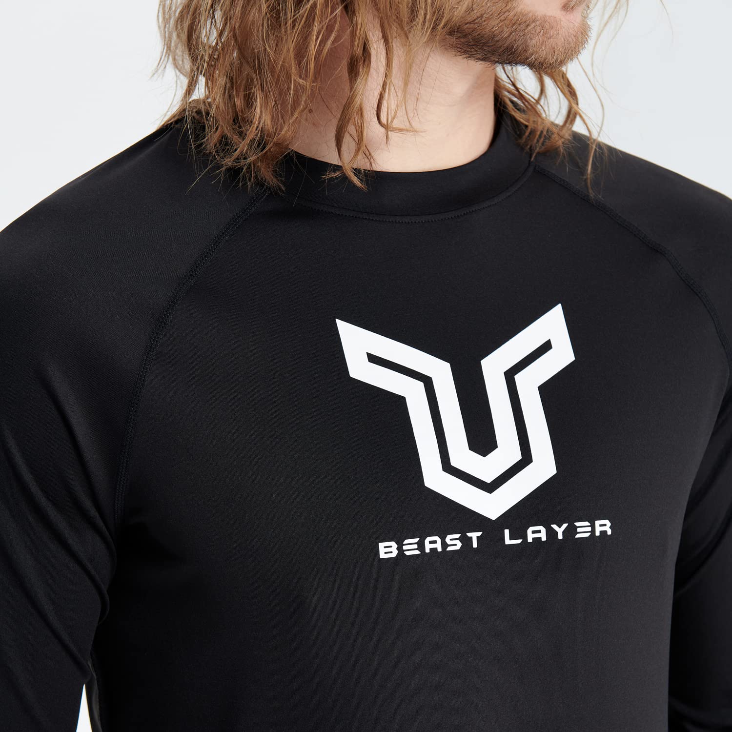 HUGE SPORTS Camiseta de natación de manga larga para hombre de rashguard de manga larga para todas las actividades al aire libre