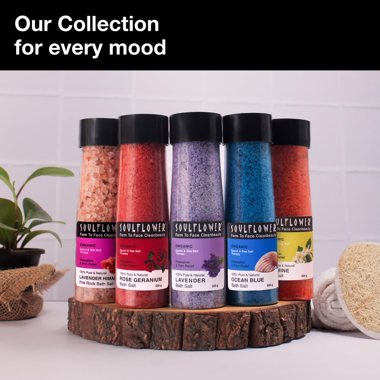 Soulflower Rose Geranium Bath Salt, 500g - Image 7 thumbnail