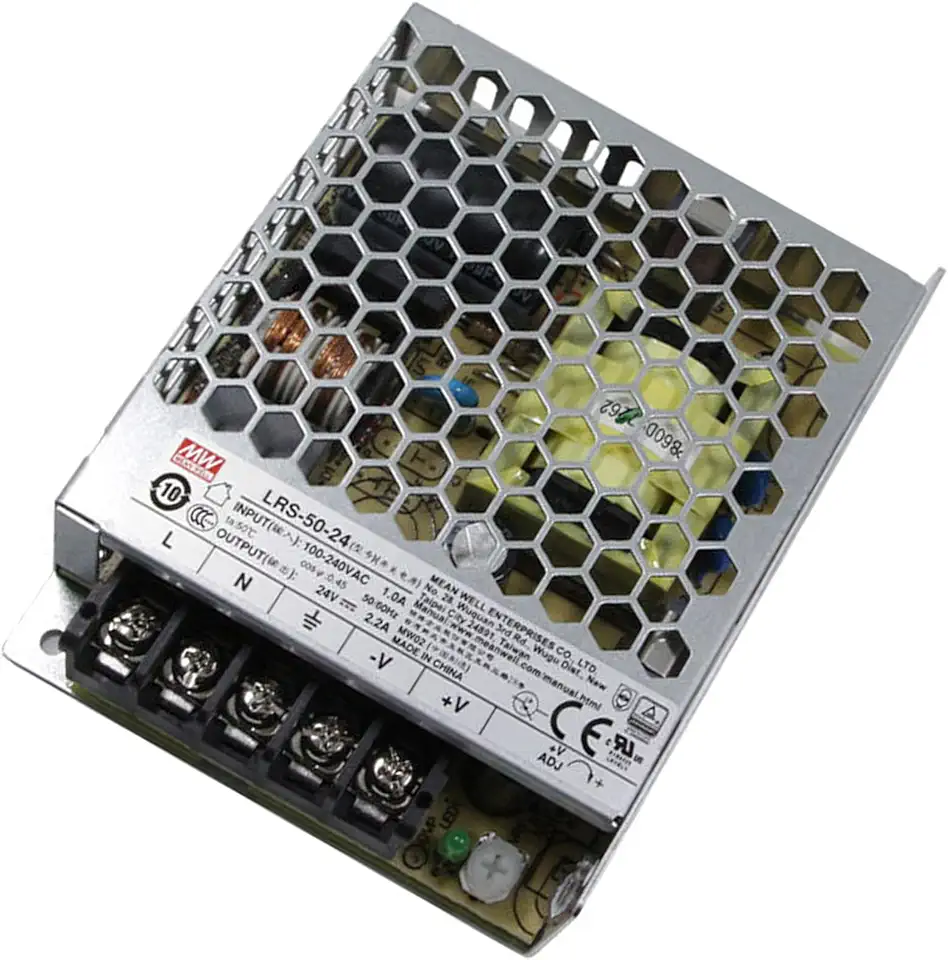 Mean Well MW 50W Fonte De AlimentaçãO Com ComutaçãO De SaíDa úNica Ac Para Dc 24V 2.2A, (LRS-50-24 24V/2.2A/52.8W/Output Supply)