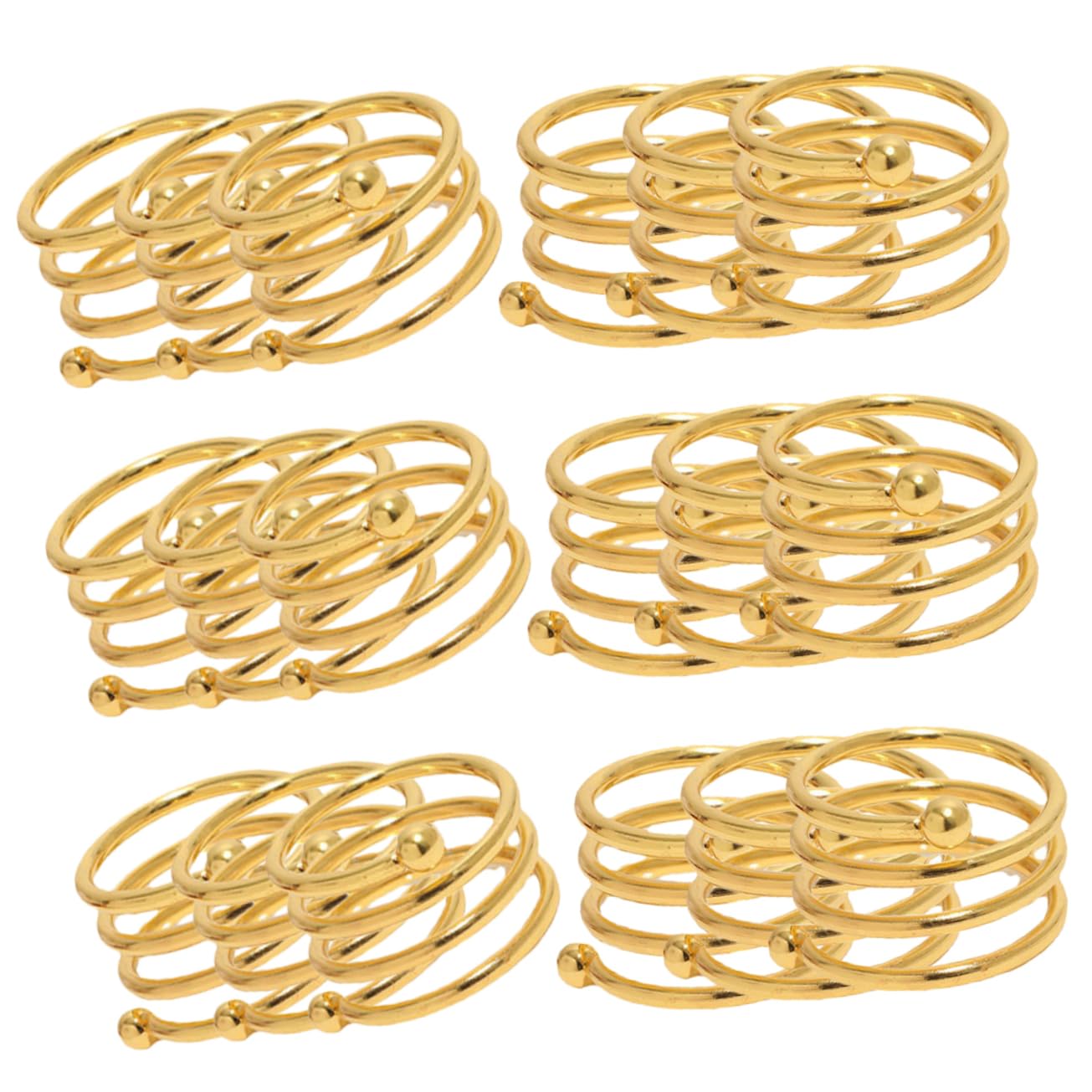 Spiral Serviettenringe aus Metall für Tischdekoration